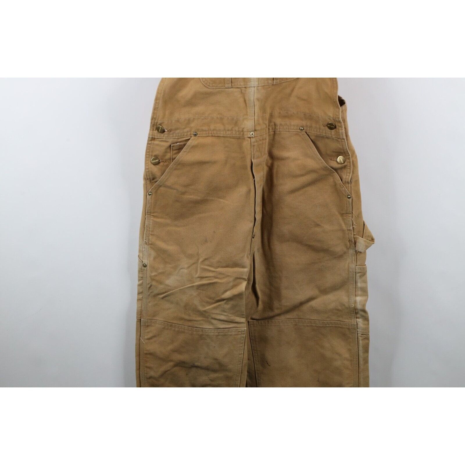 Carhartt × Vintage Vintage 90s Carhartt Distressed Double Knee Canvas Overalls Size US 34 / EU 50 - 3 Thumbnail