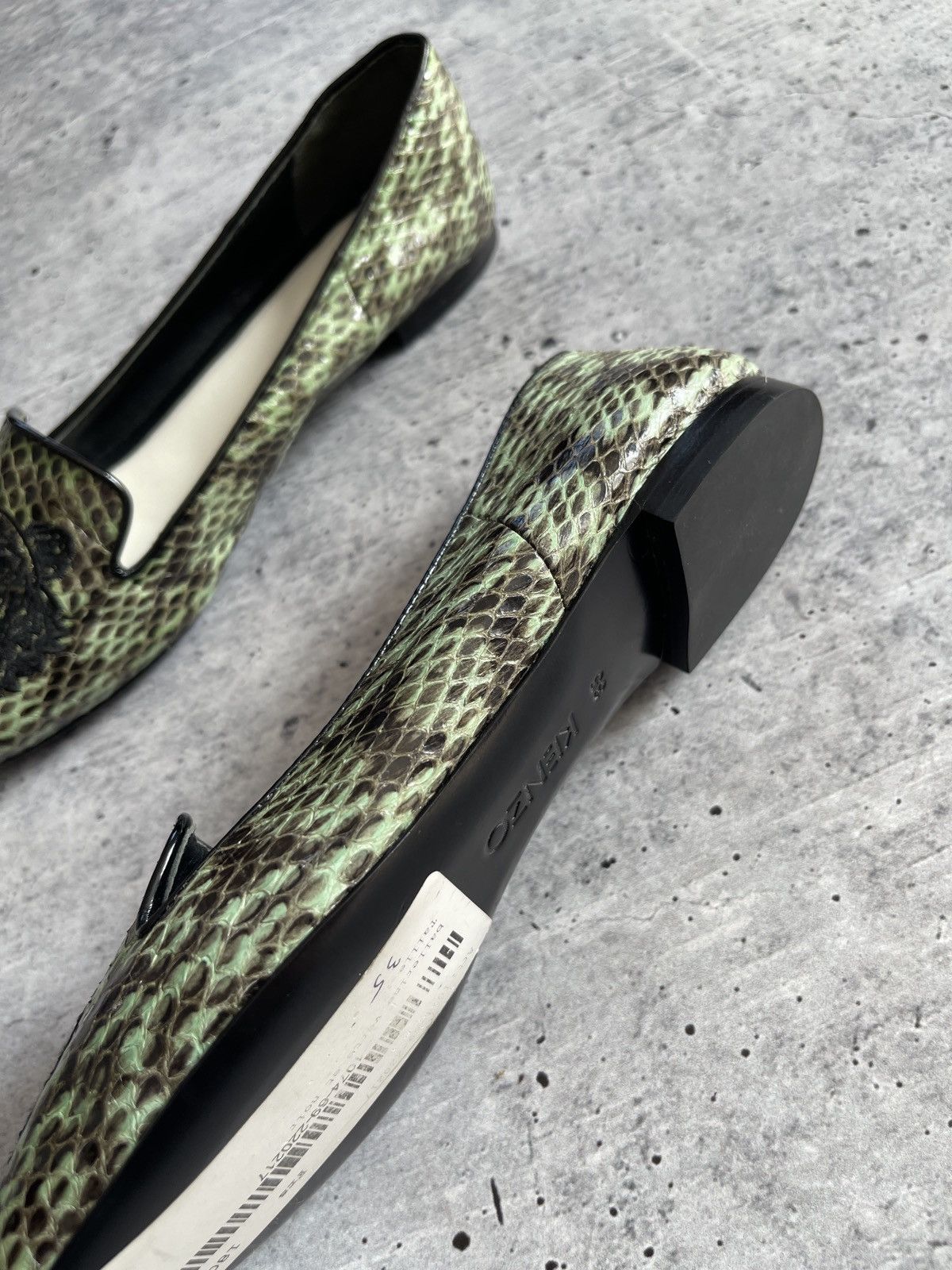Kenzo Kenzo Green Loafers Size 35 - Snake Skin Effect with Tiger Size US 4 / IT 34 - 18 Thumbnail