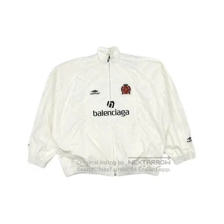 Balenciaga Balenciaga White Letter Print Zip Jacket. Size US L / EU 52-54 / 3 - 2 Thumbnail