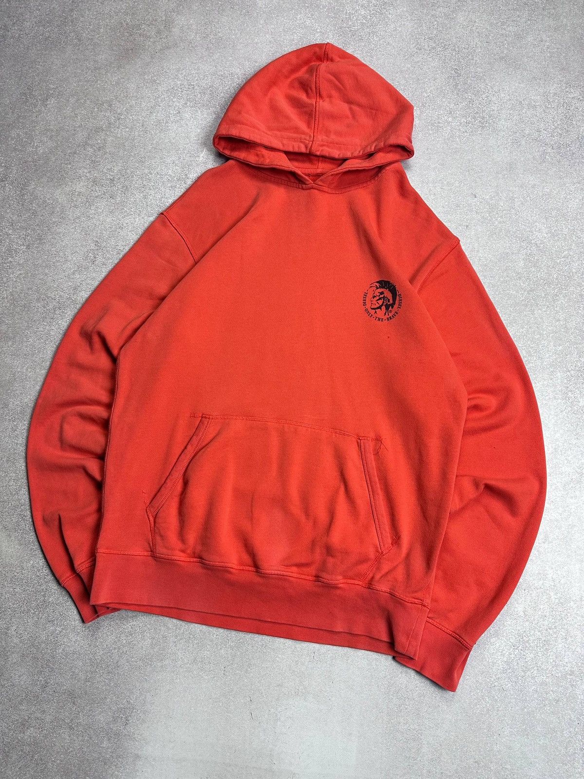 Diesel Vintage Diesel Archival Boxy Hoodie Rare L Orange Size US L / EU 52-54 / 3 - 2 Thumbnail