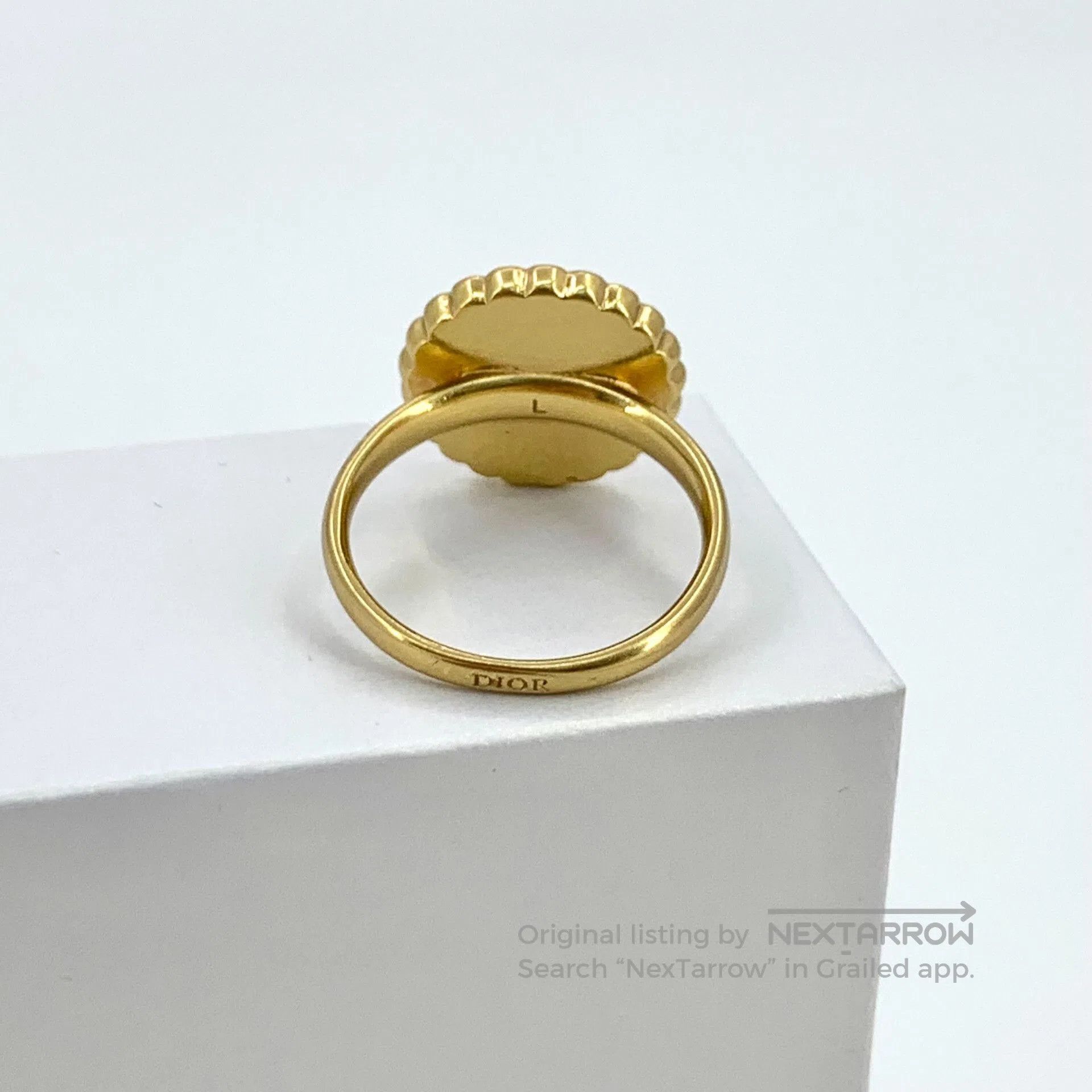 Dior Dior Pink Logo Diamond Ring. Size ONE SIZE - 2 Thumbnail