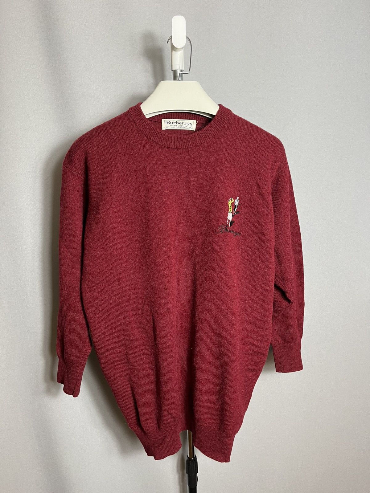 Burberry Burberry’s golf Mens knit sweater 100% Lamswool 80s 90s Size US M / EU 48-50 / 2 - 1 Thumbnail