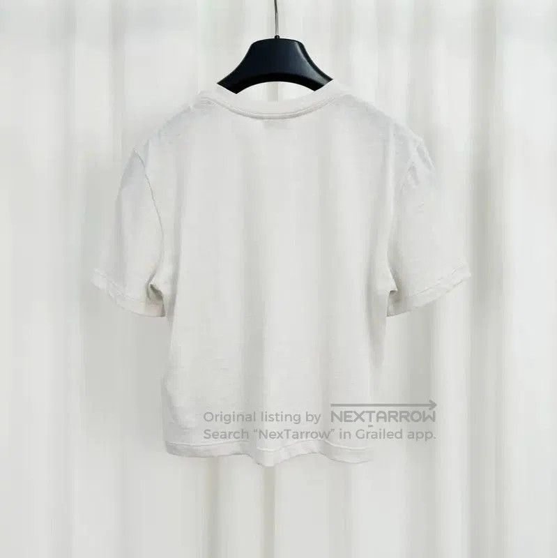 Yves Saint Laurent YSL Summer White Cotton Embroidered Logo T-Shirt . Size S / US 4 / IT 40 - 2 Thumbnail