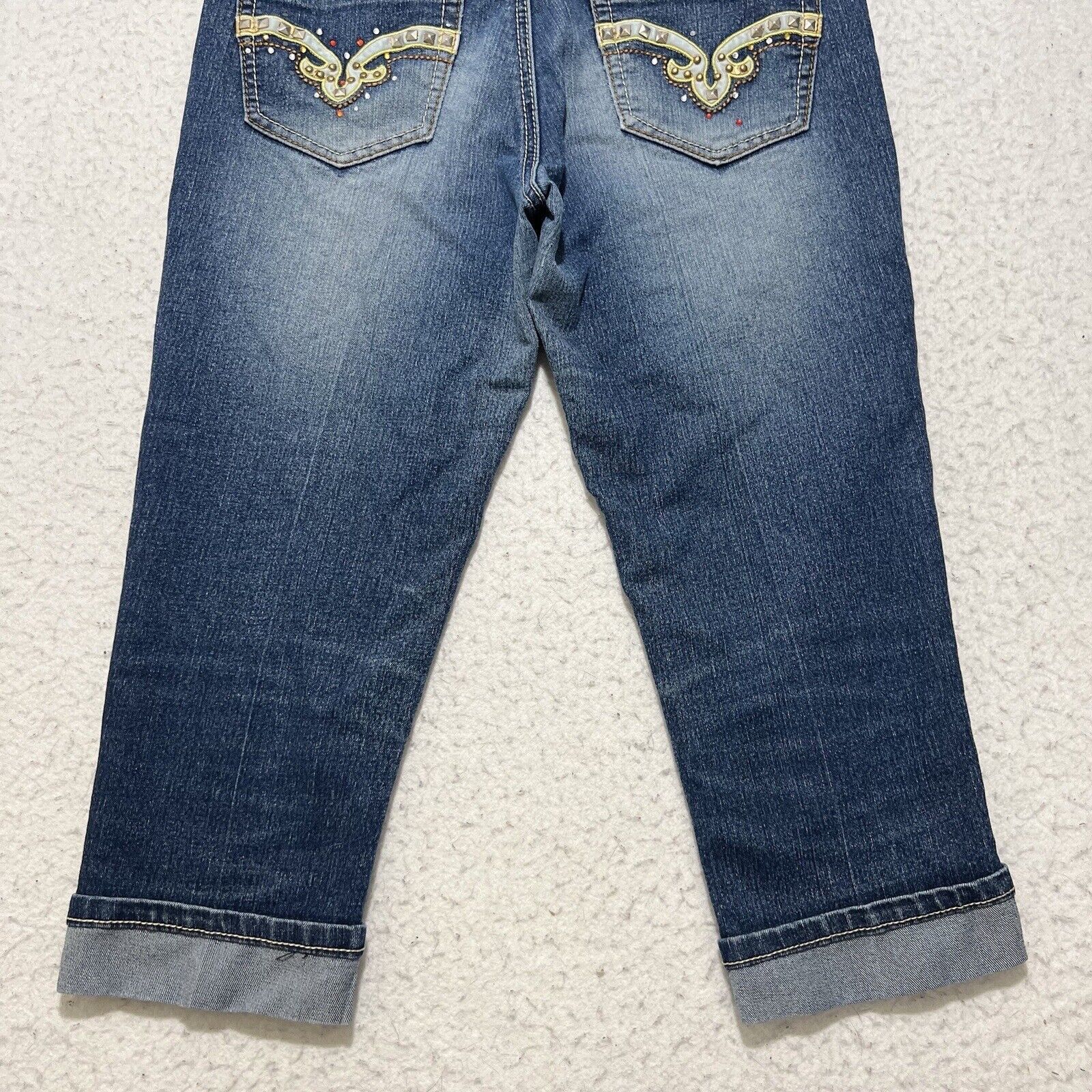 Southpole Vintage Southpole 9 Capri Low Rise Denim Jeans Studded Y2K Size 30" / US 8 / IT 44 - 3 Thumbnail