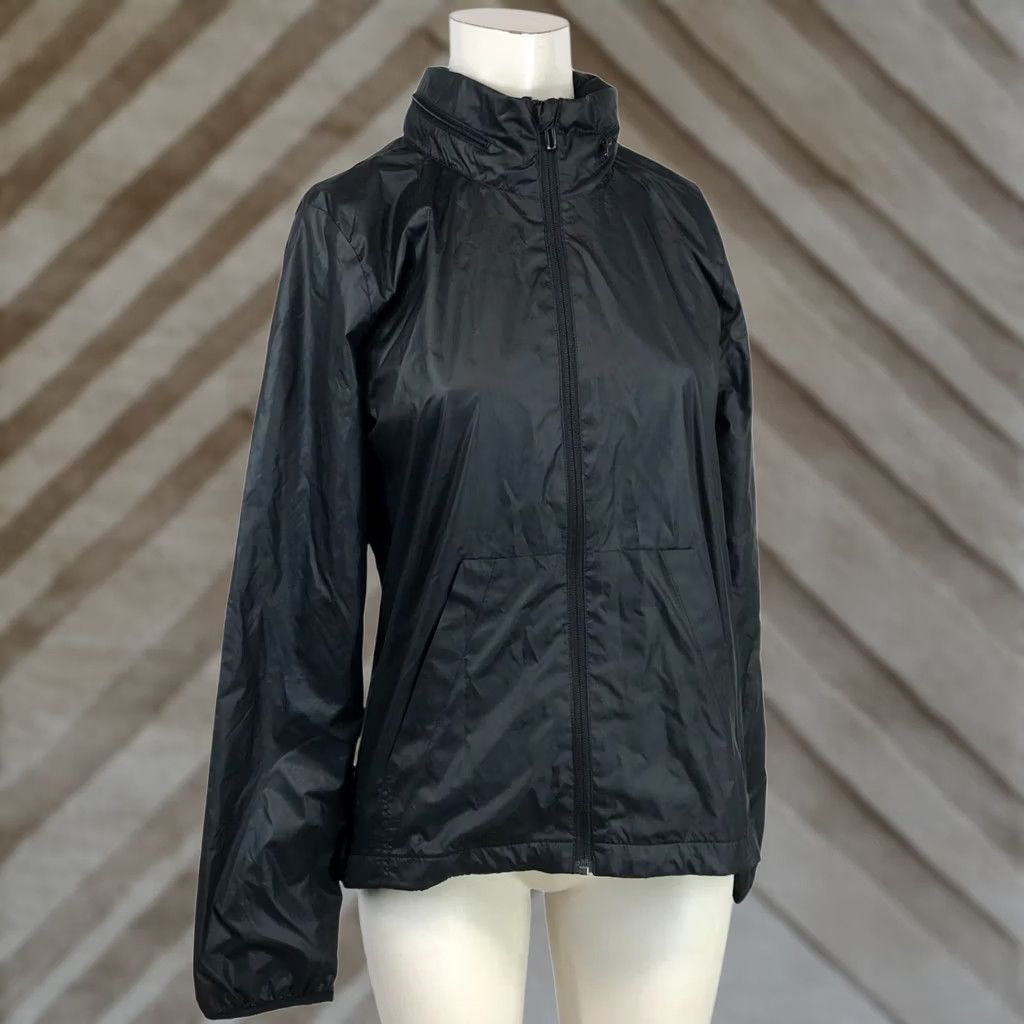 Adidas ADIDAS WMS SMALL BLACK FULL ZIP WINDBREAKER JACKET WITH UP HOOD Size S / US 4 / IT 40 - 1 Thumbnail