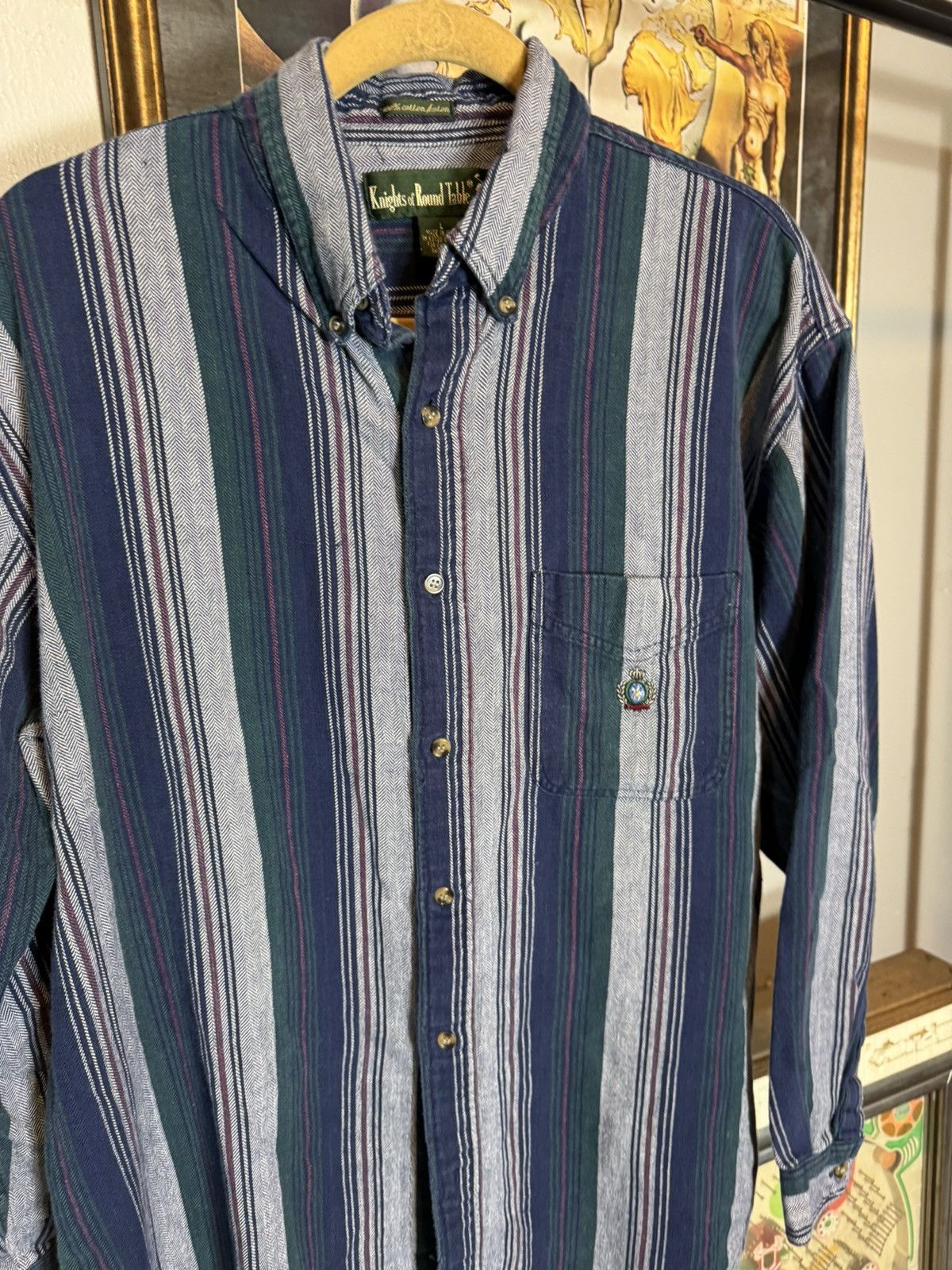 Vintage Vintage Striped Button Up Shirt Size US L / EU 52-54 / 3 - 2 Thumbnail