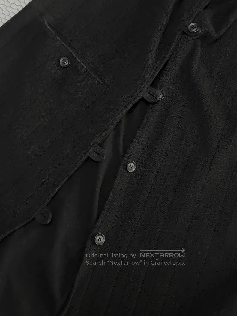 Yohji Yamamoto Yohji Yamamoto Collarless striped trench coat| Size US L / EU 52-54 / 3 - 8 Thumbnail