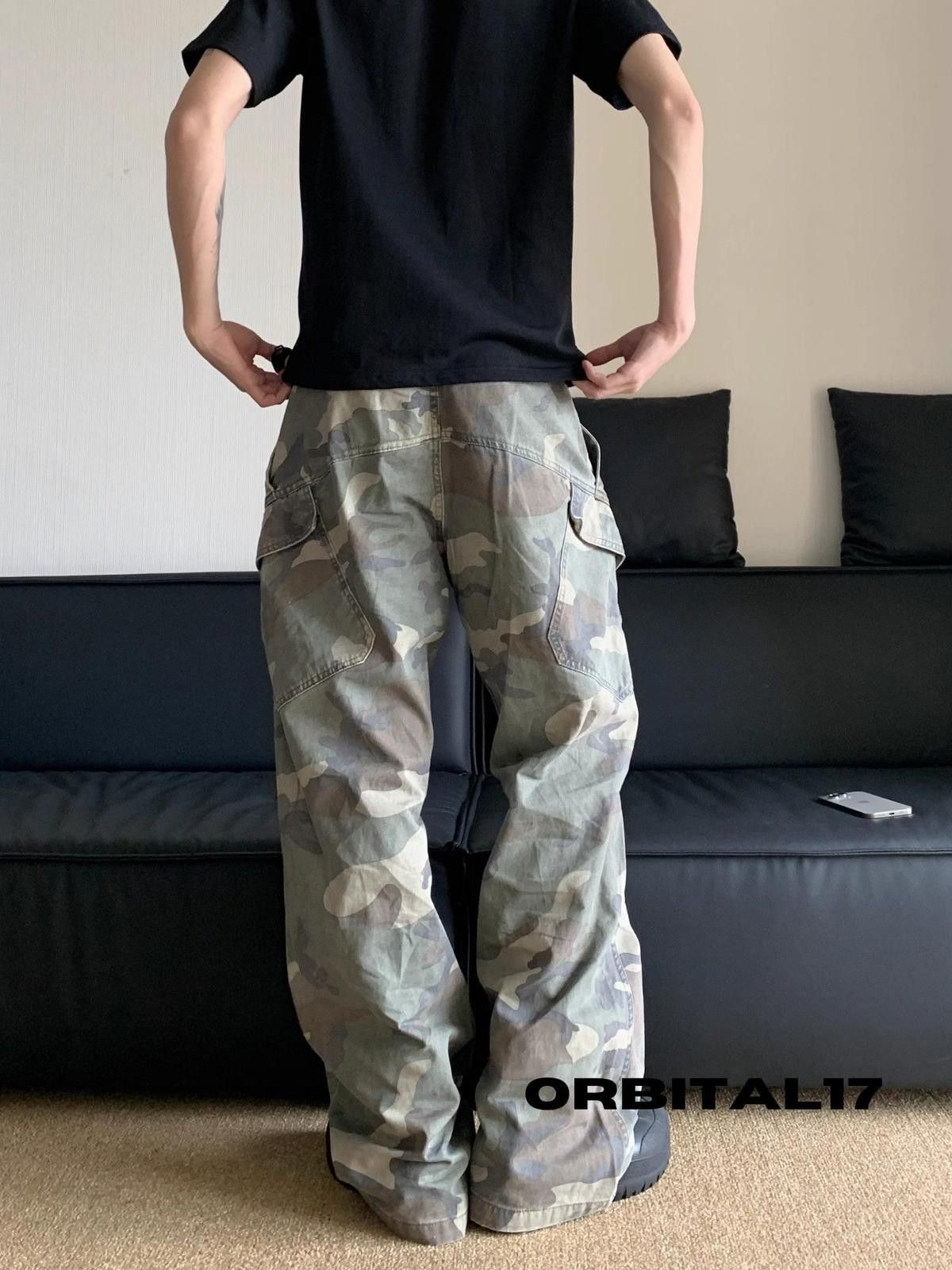 Vintage Camo Baggy Stacked Flare Cargo Pants Size US 30 / EU 46 - 4 Thumbnail