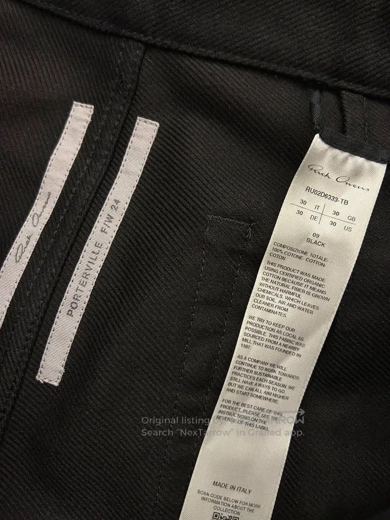 Rick Owens RICK OWENS Mainline Black Straight Leg Wide Trousers - Lon Size US 30 / EU 46 - 4 Thumbnail