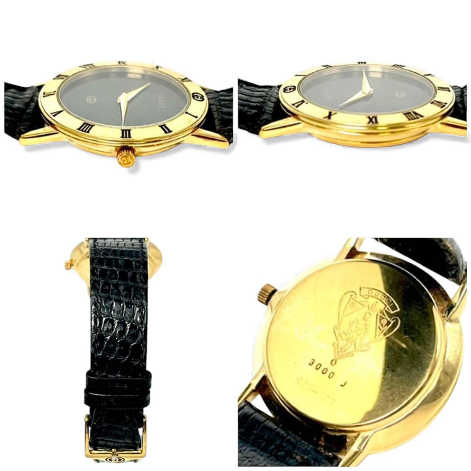 Gucci Gucci - Classic Mens Gold Tone Roman Numeral Watch Size ONE SIZE - 8 Thumbnail