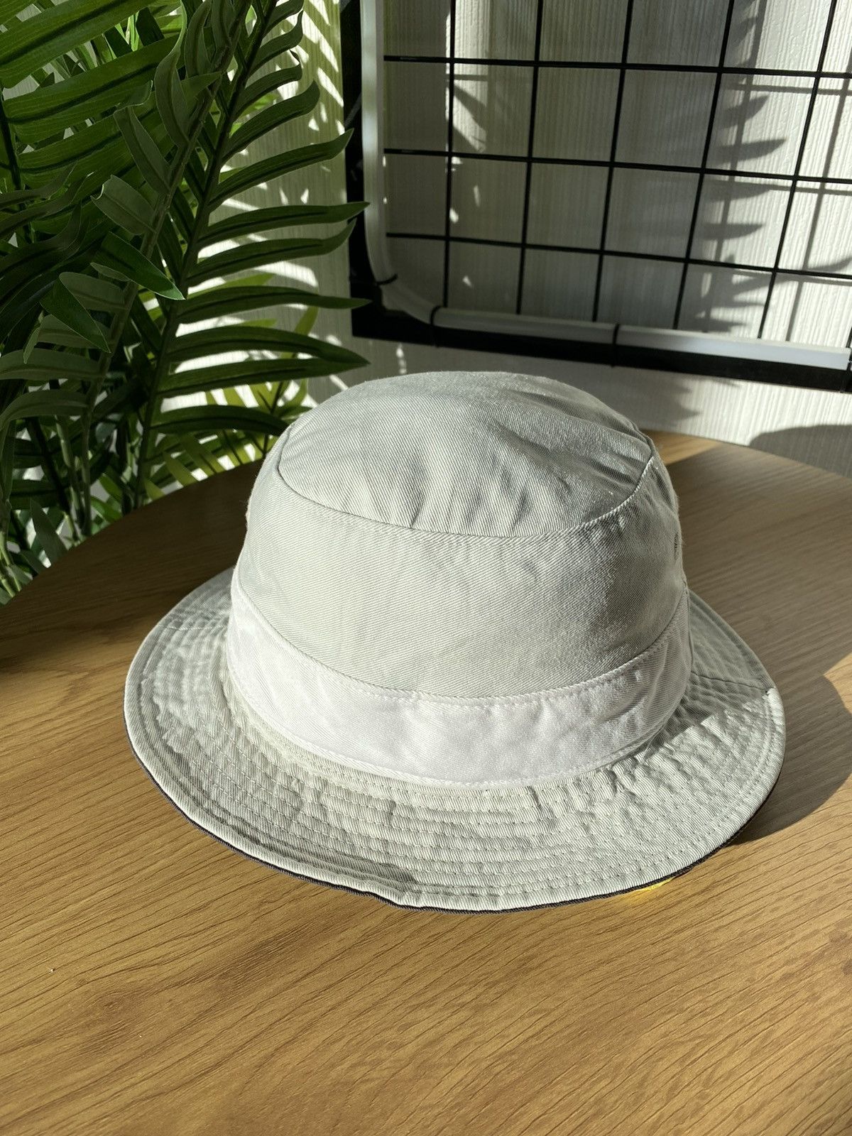 Nike × Vintage Nike Bucket Hat Vintage Size M Beige Logo y2k Styled Unisex Size 34 - 4 Thumbnail