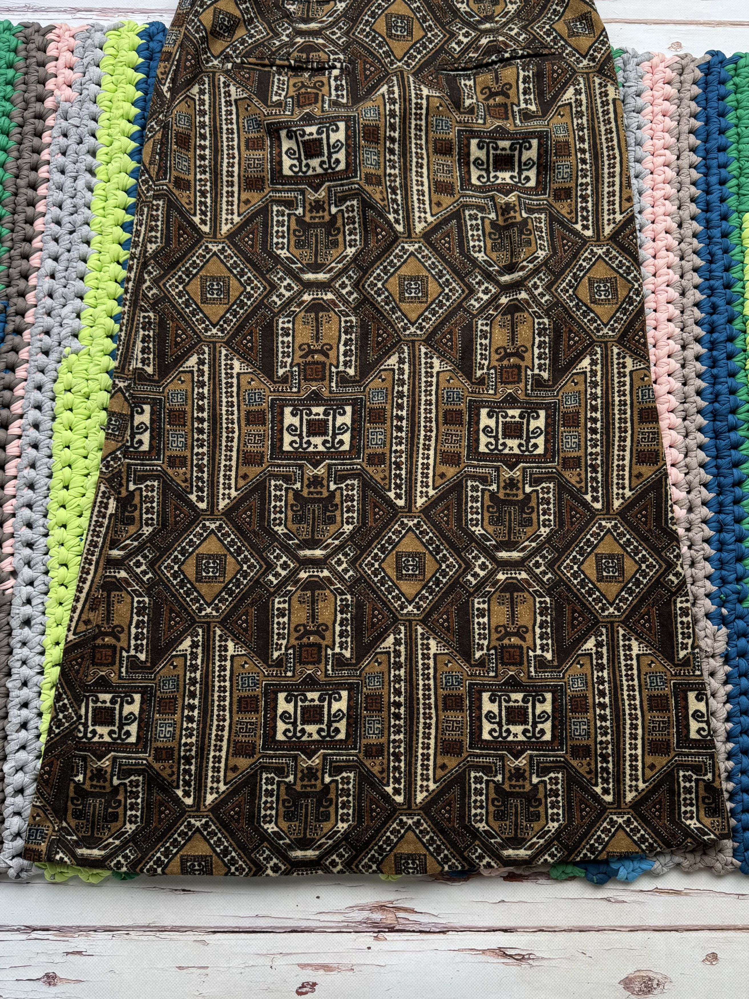 Hache Hache Vintage Wool Printed Maxi Skirt (D10) Size 28" / US 6 / IT 42 - 9 Thumbnail