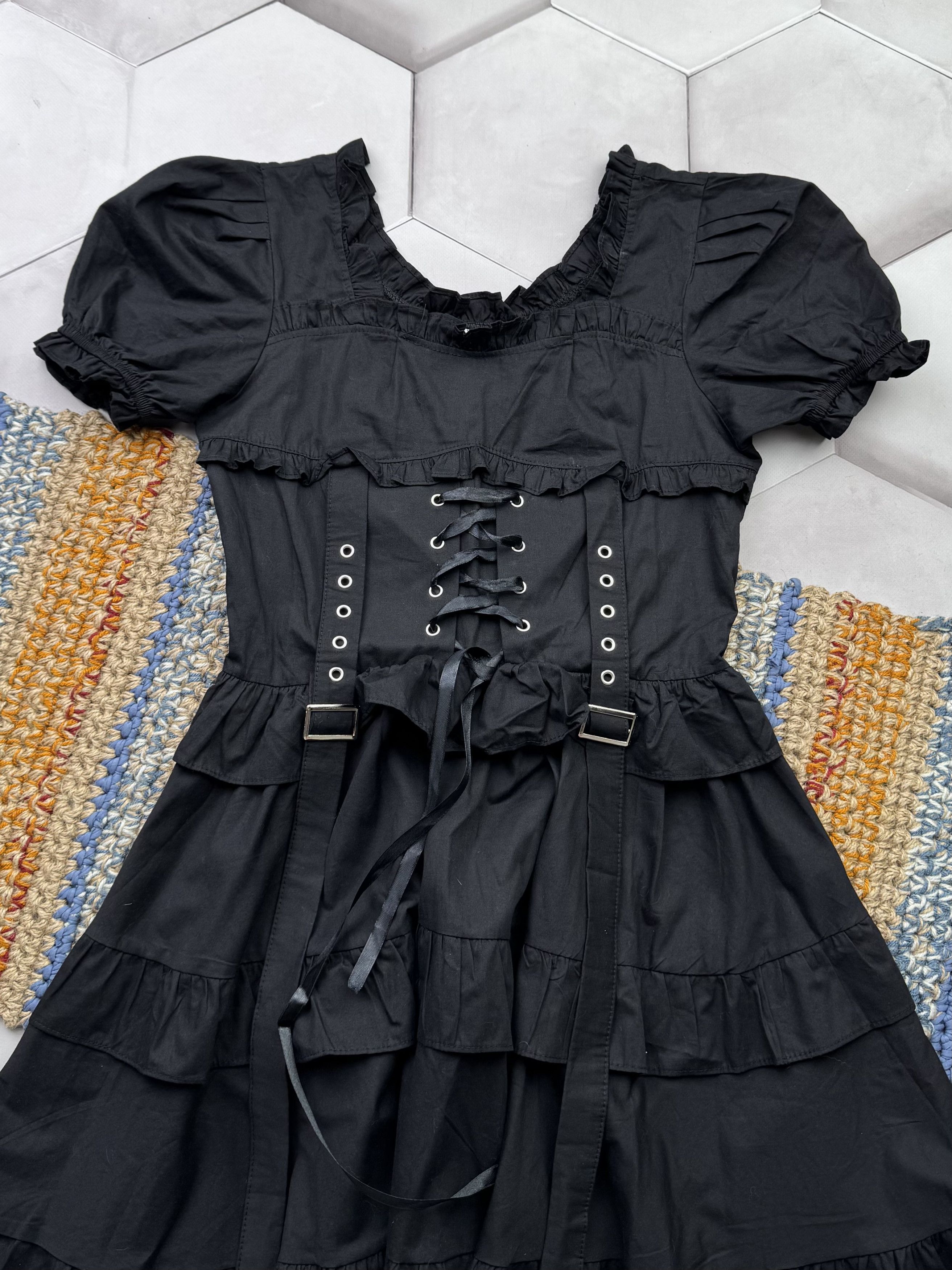 Vintage Vintage Goth Dress (E4) Size XS / US 0-2 / IT 36-38 - 2 Thumbnail