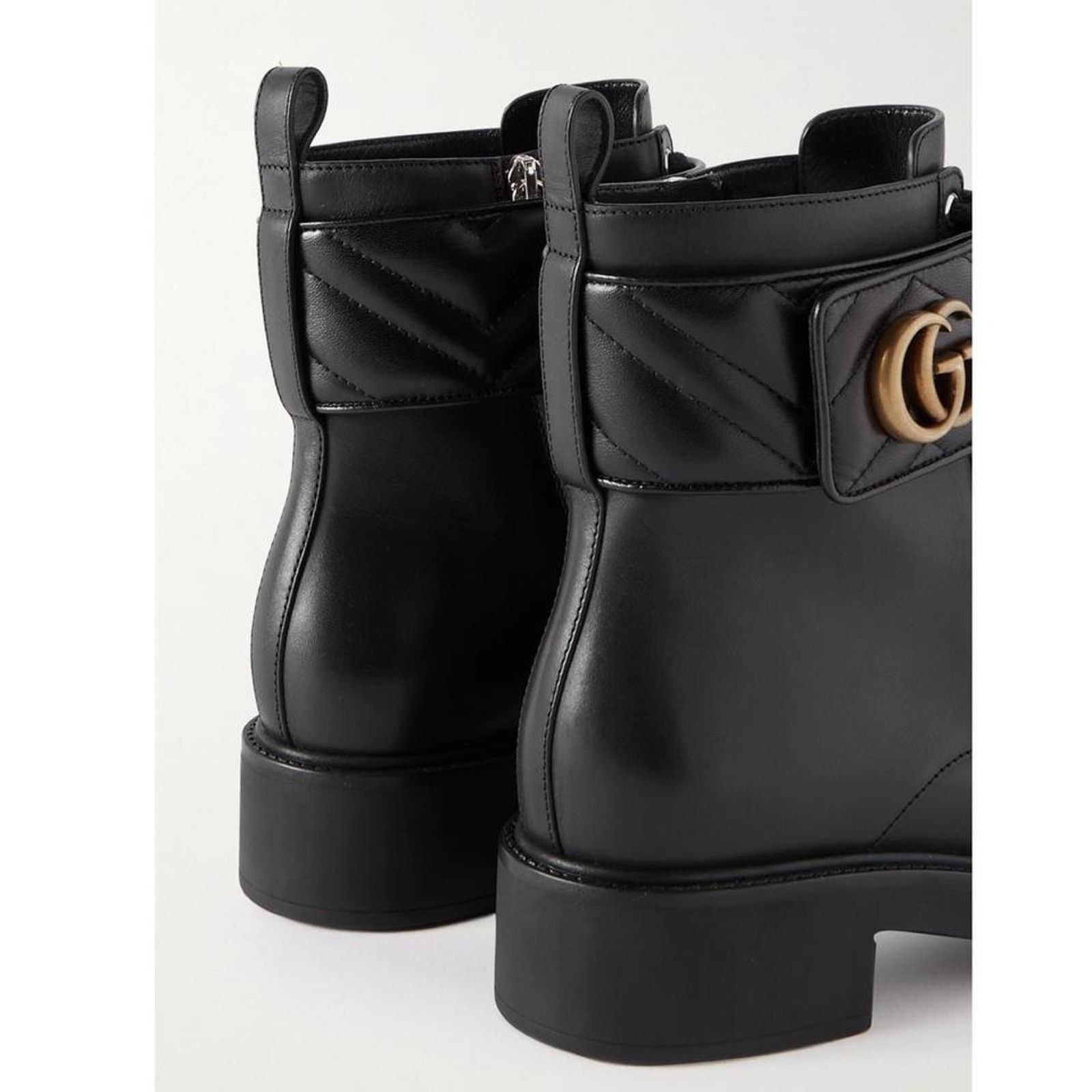 Gucci Marmont GG logo leather ankle boots Size US 8 / IT 38 - 4 Thumbnail