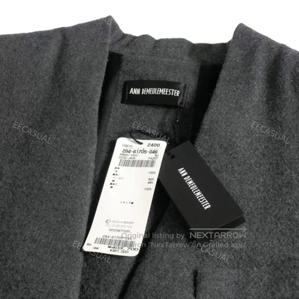 Ann Demeulemeester ANN DEMEULEMEESTER Gray Wool Blazer. Size US M / EU 48-50 / 2 - 5 Thumbnail