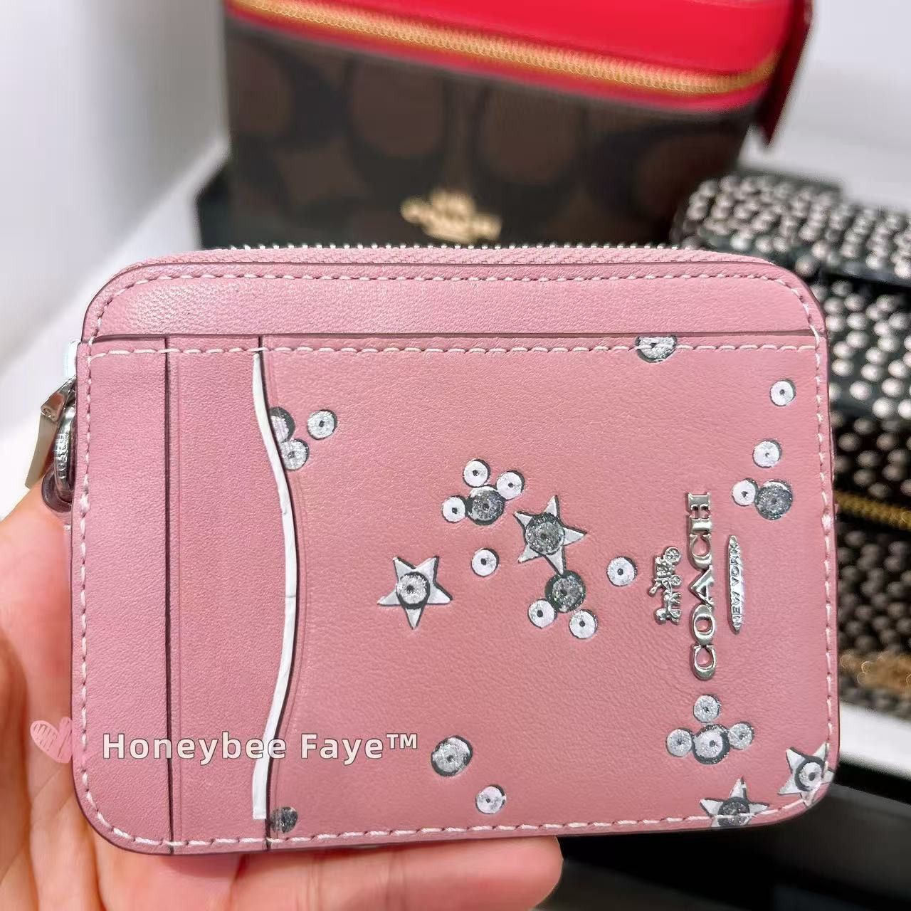 Coach NWT Coach Zip Card Case With Star Print CCO26 Size ONE SIZE - 3 Thumbnail