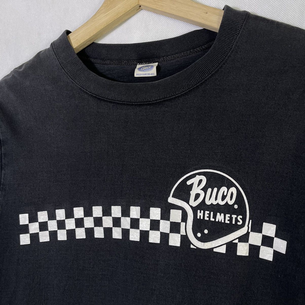 Buco × The Real McCoy's × Vintage Buco Helmet Racers Joseph Buegeleisen Loopwheel Fades Tshirt Size US M / EU 48-50 / 2 - 5 Thumbnail