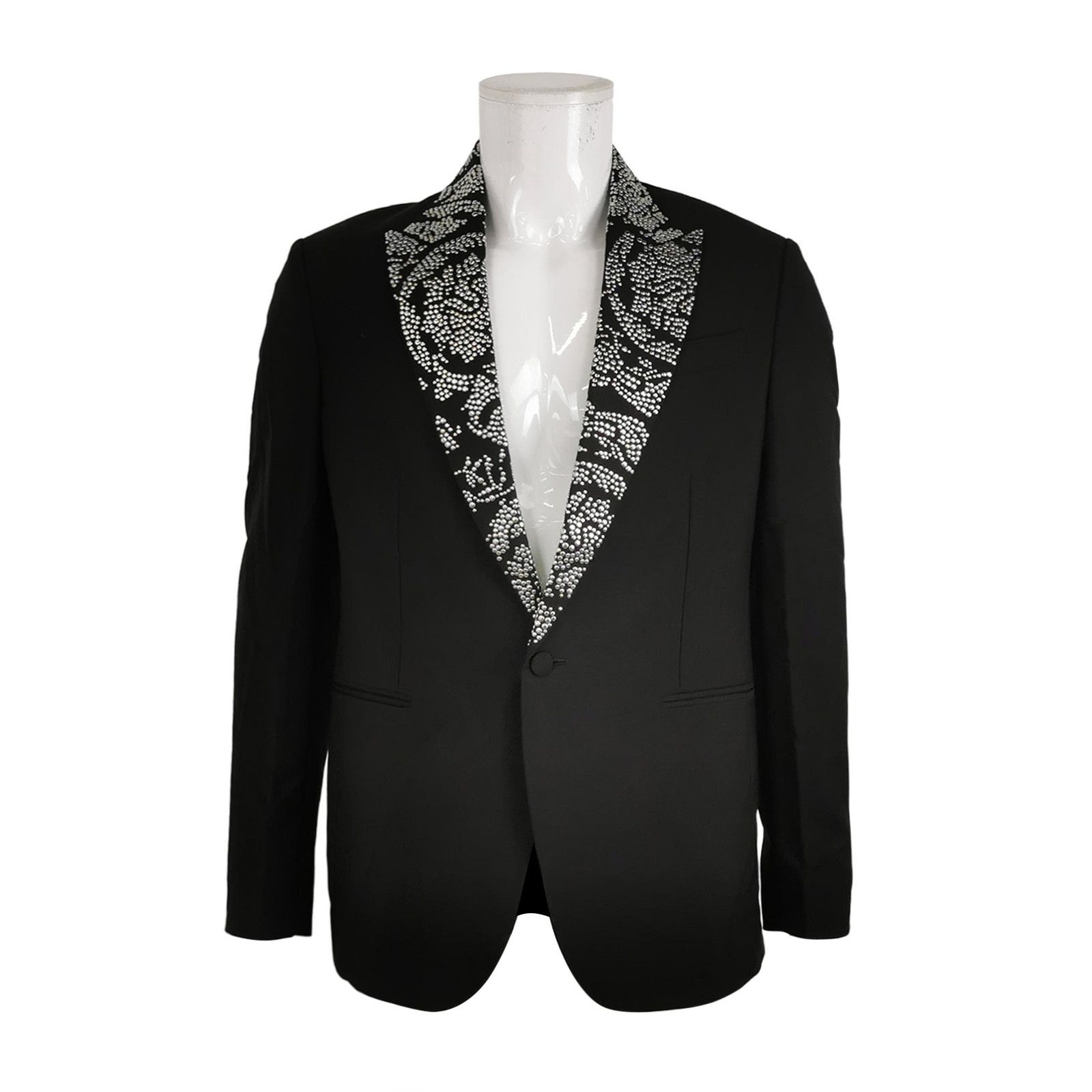 Versace Versace Black Blue Patterned Zip Jacket M Size US M / EU 48-50 / 2 - 1 Thumbnail