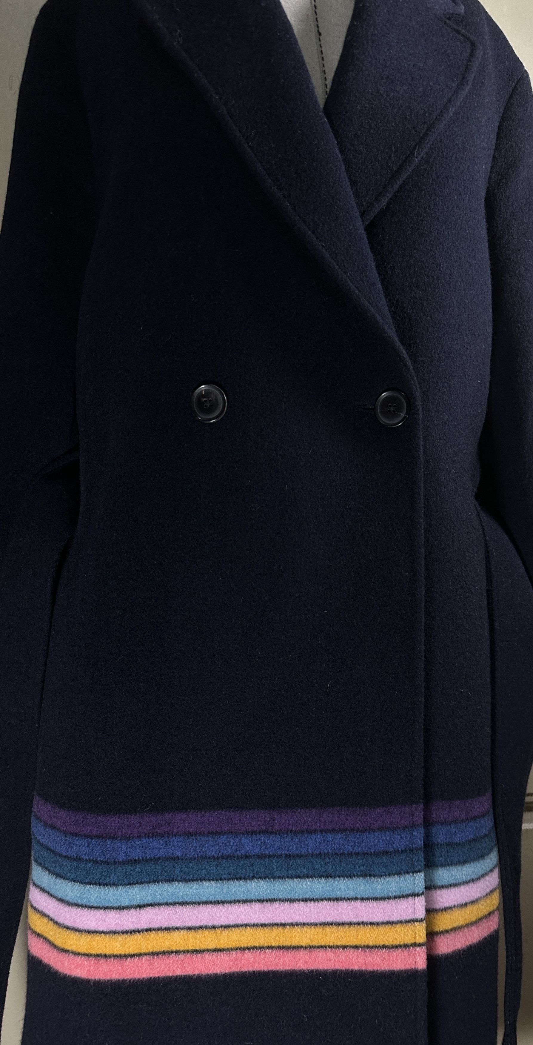 Paul Smith Navy Blue Coat Striped Colors Size M / US 6-8 / IT 42-44 - 6 Thumbnail