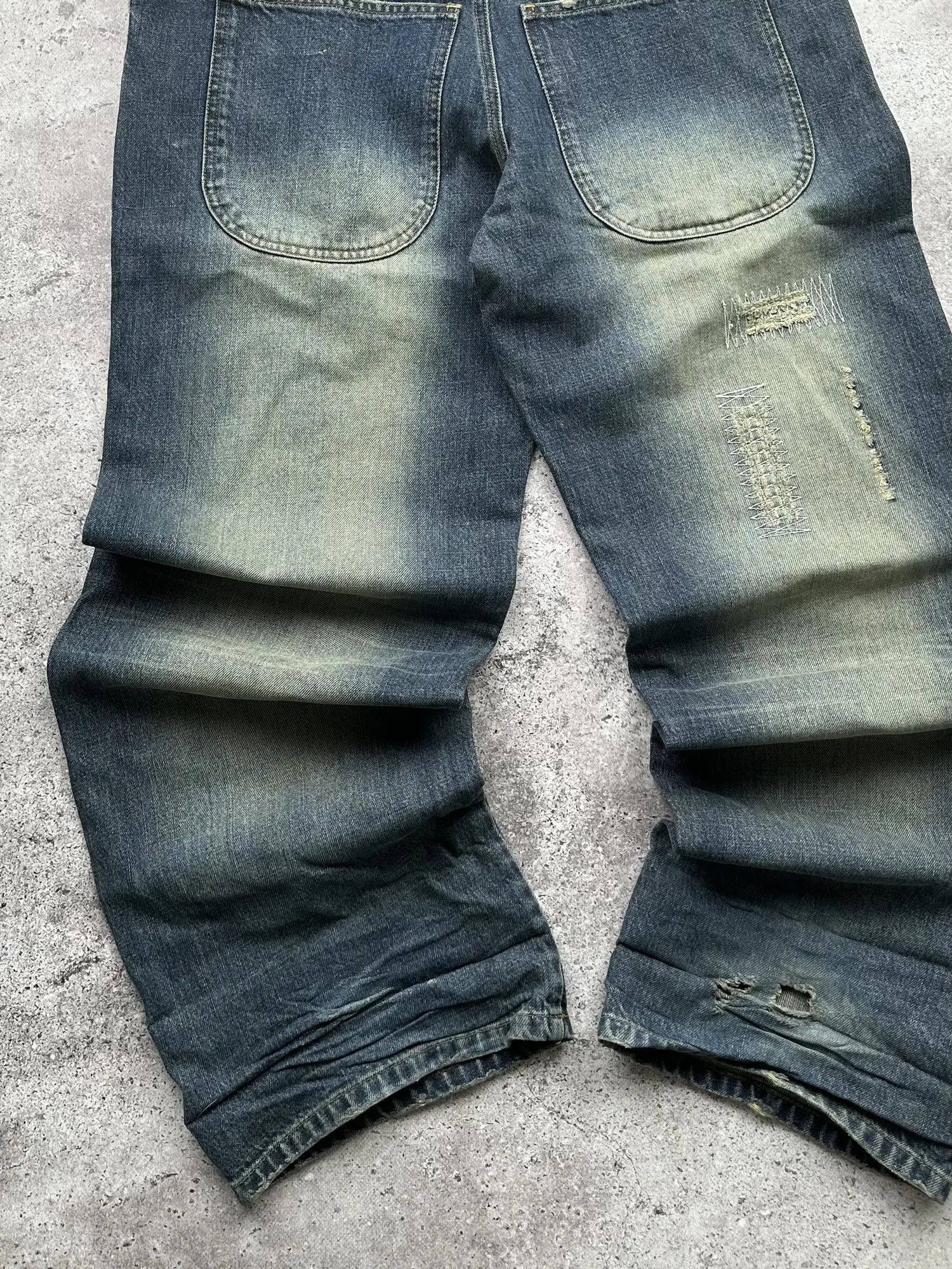 Japanese Brand Vintage Wide Faded Overalls C416(V609) Size US 32 / EU 48 - 12 Thumbnail
