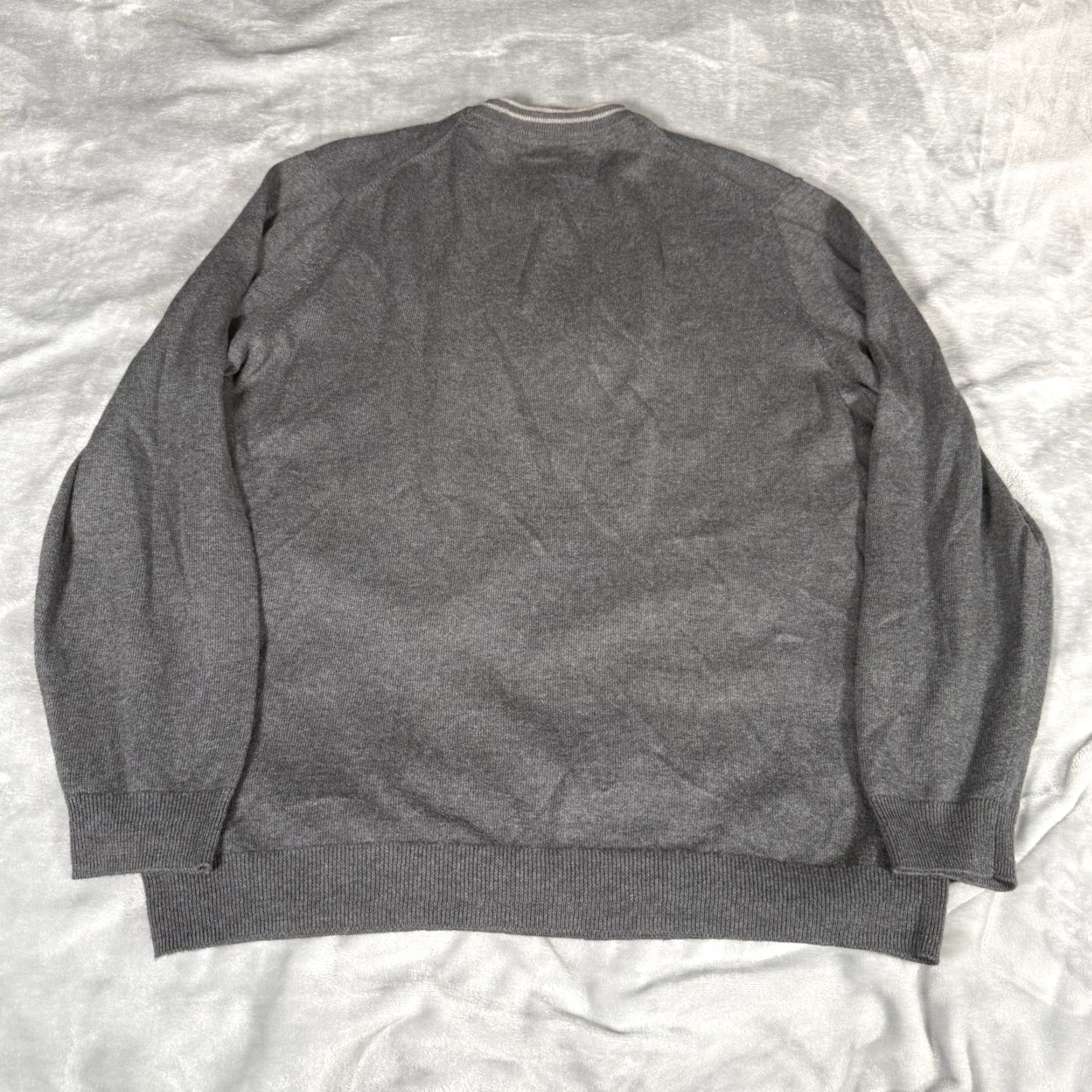 Tasso Elba Tasso Elba Crewneck Sweater Mens Large Gray Cashmere Cotton Luxury Yarn Knit Pullover Casual Preppy Size US L / EU 52-54 / 3 - 4 Thumbnail