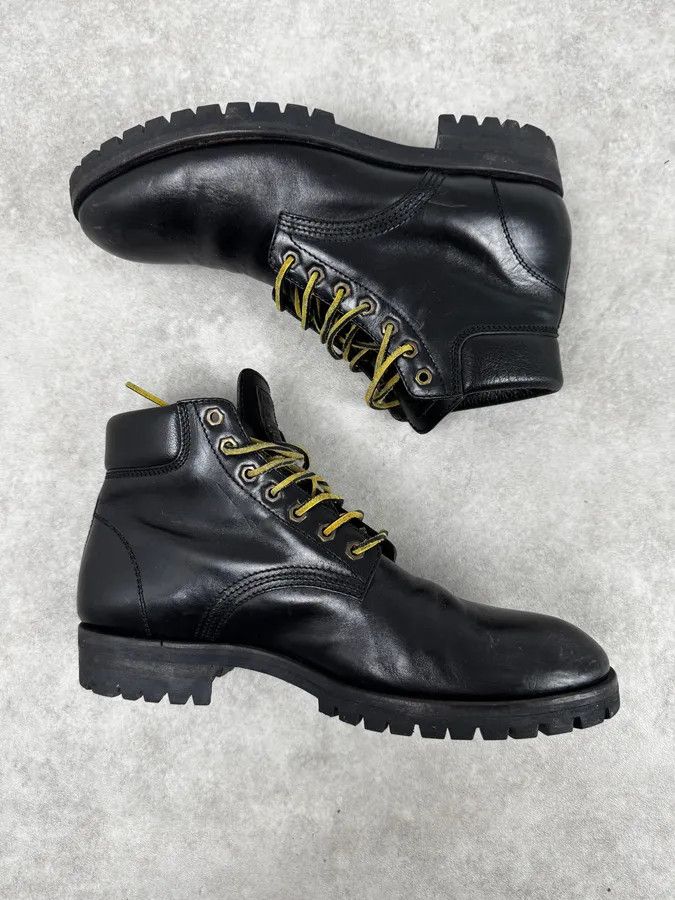 Dsquared2 Dsquared2 Black Lace-Up Leather Hiking Boots Size US 11 / EU 44 - 4 Thumbnail