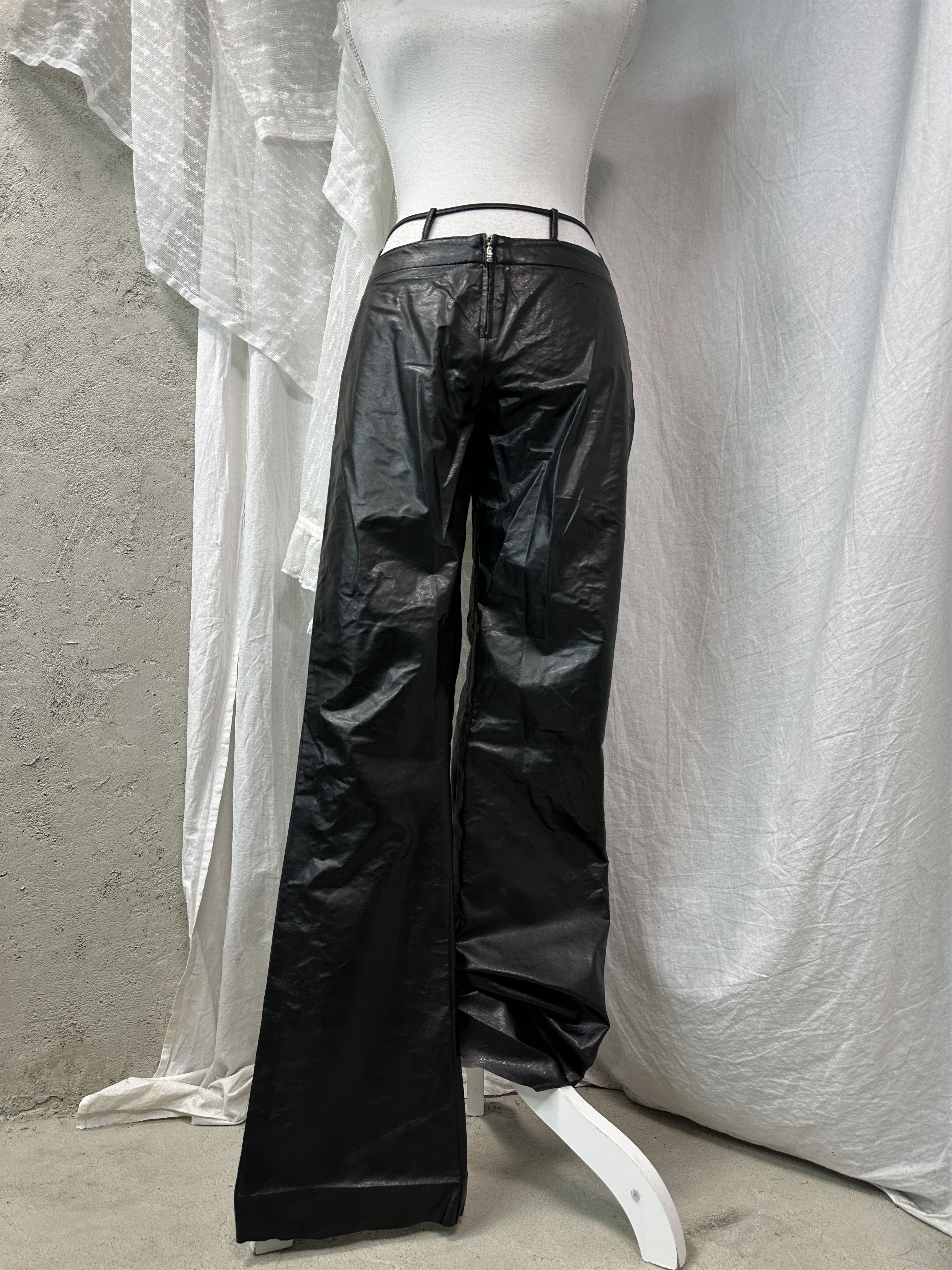 Miss Sixty Vintage Leather Biker Grunge Miss Sixty Pants Y2K Size 29" - 1 Thumbnail