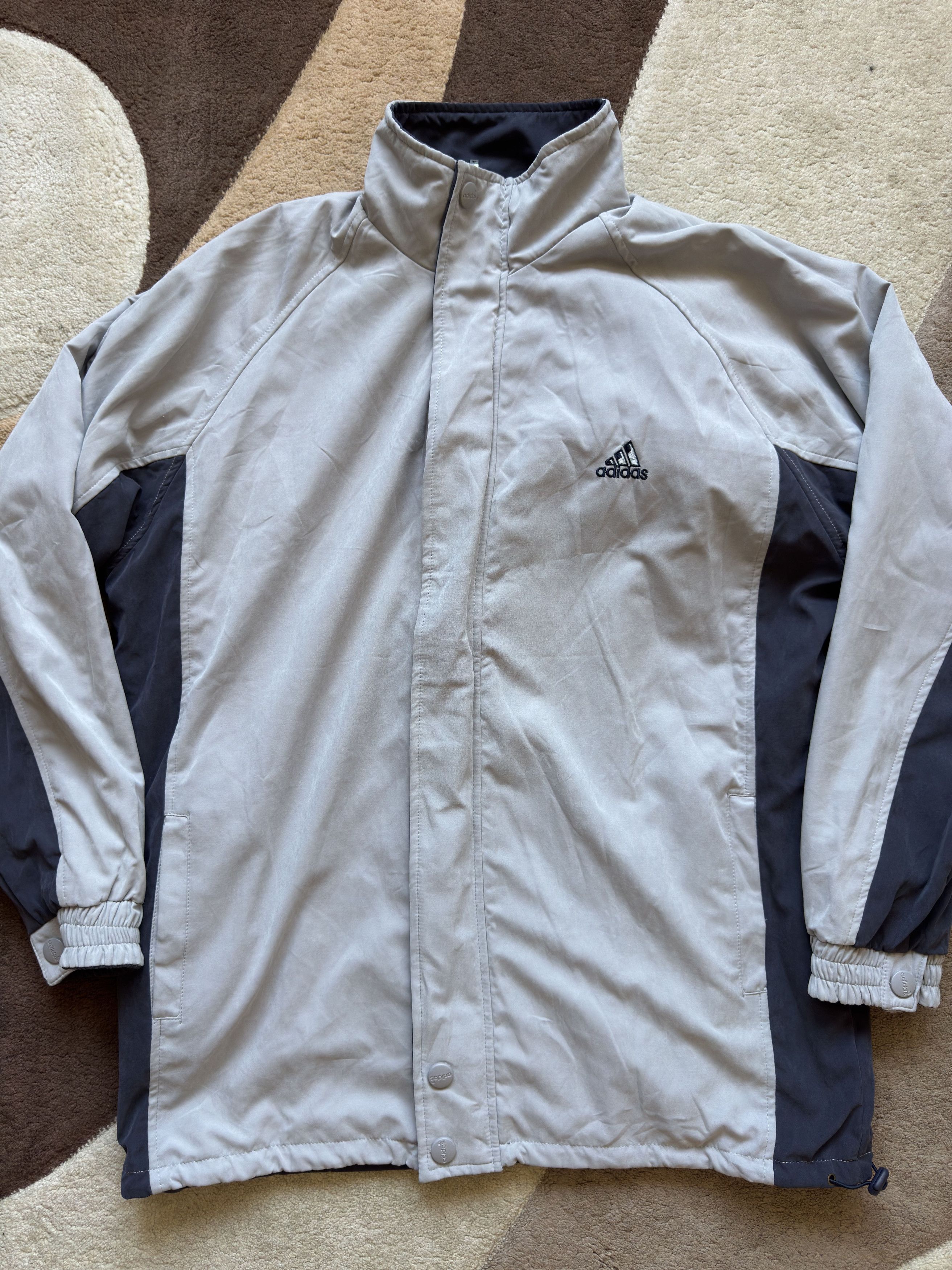 Adidas Adidas Reversible Tracksuit Pants Jacket Grey Spellout Logo Size US XXL / EU 58 / 5 - 5 Thumbnail