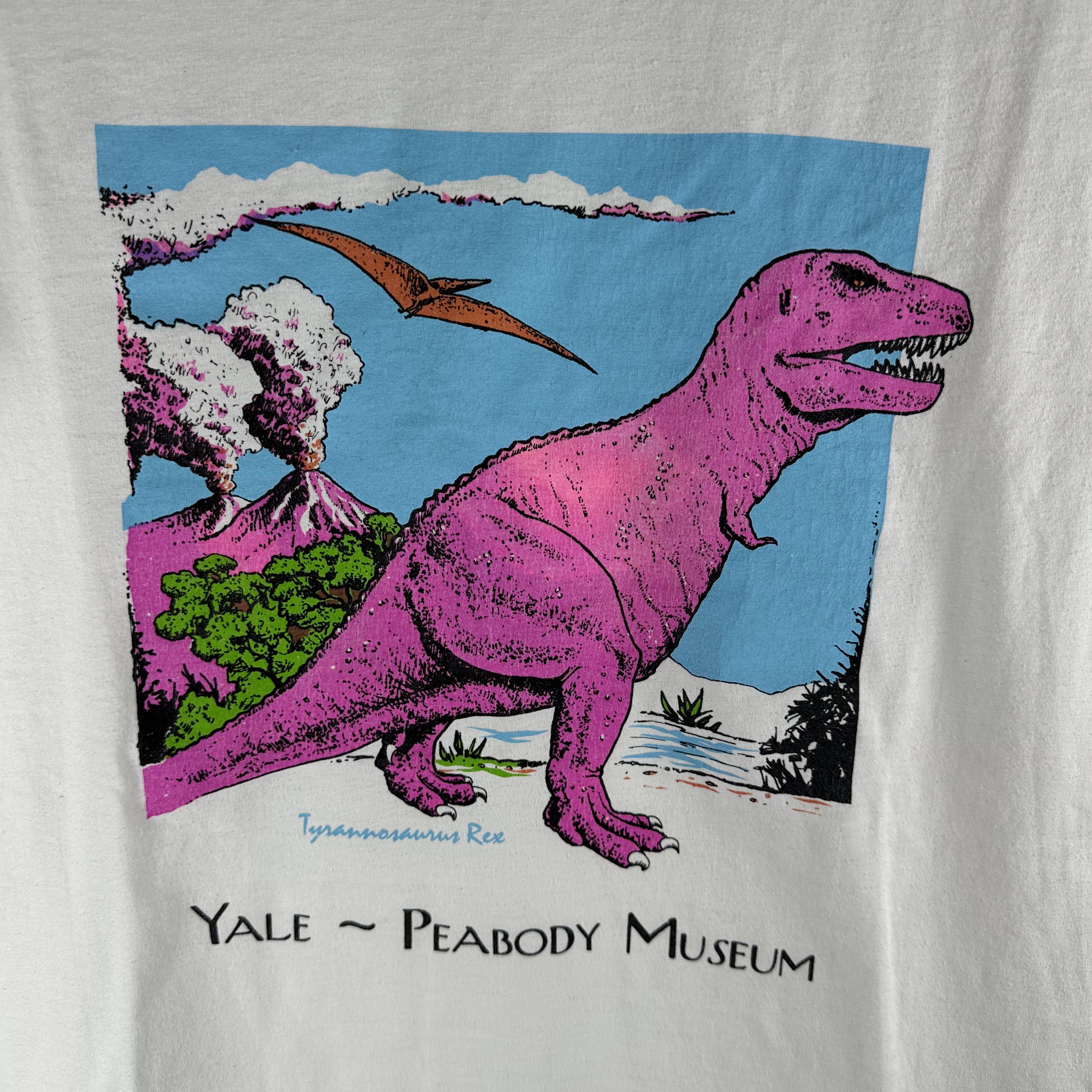Vintage 90s Tyrannosaurus Rex Dinosaur Yale Peabody Museum T-Shirt Size US S / EU 44-46 / 1 - 2 Thumbnail