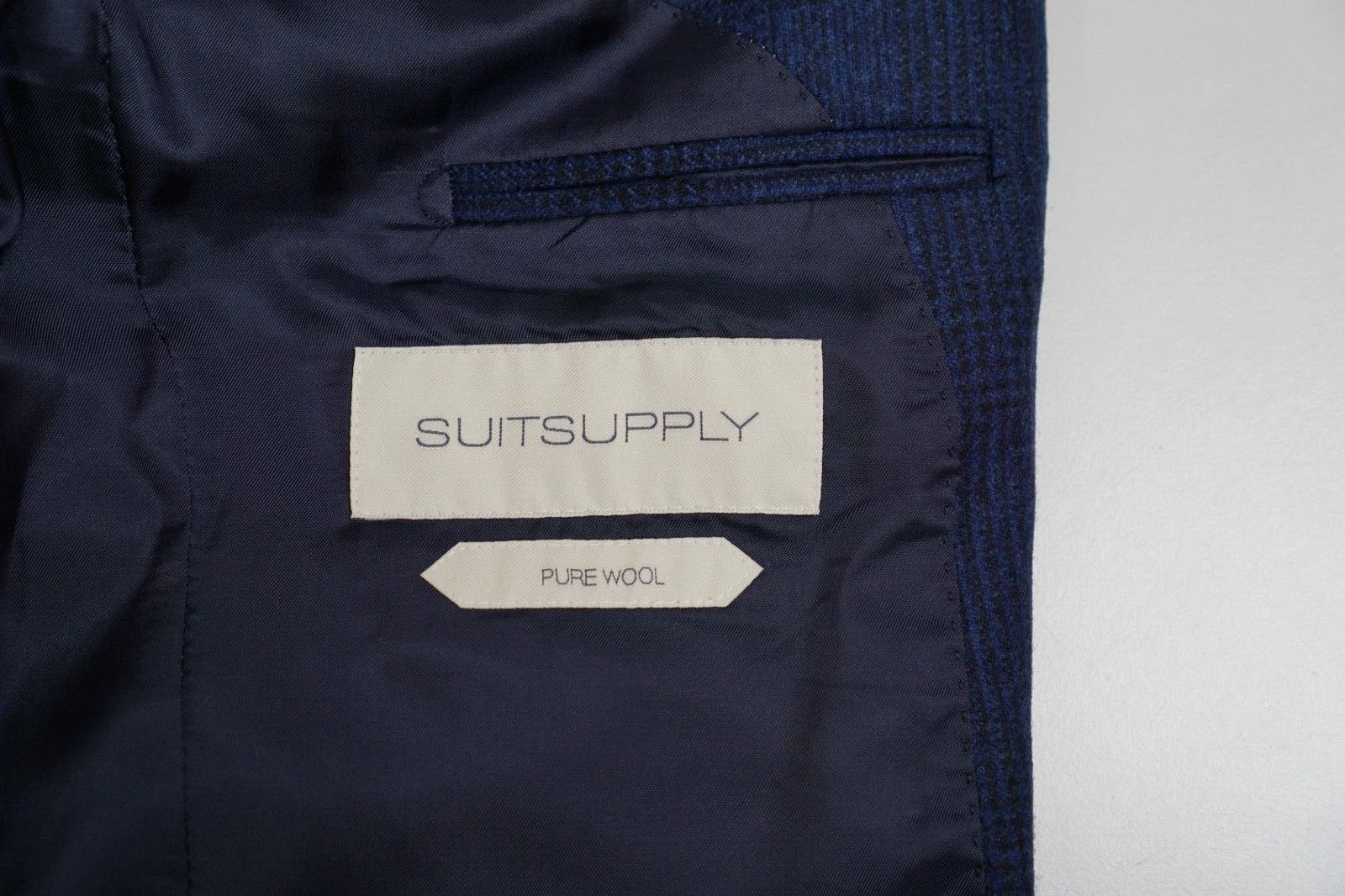 Suitsupply Men Suitsupply Blazer Lazio Wool Flannel Plaid Blue UK/US36 Size 36R - 4 Thumbnail