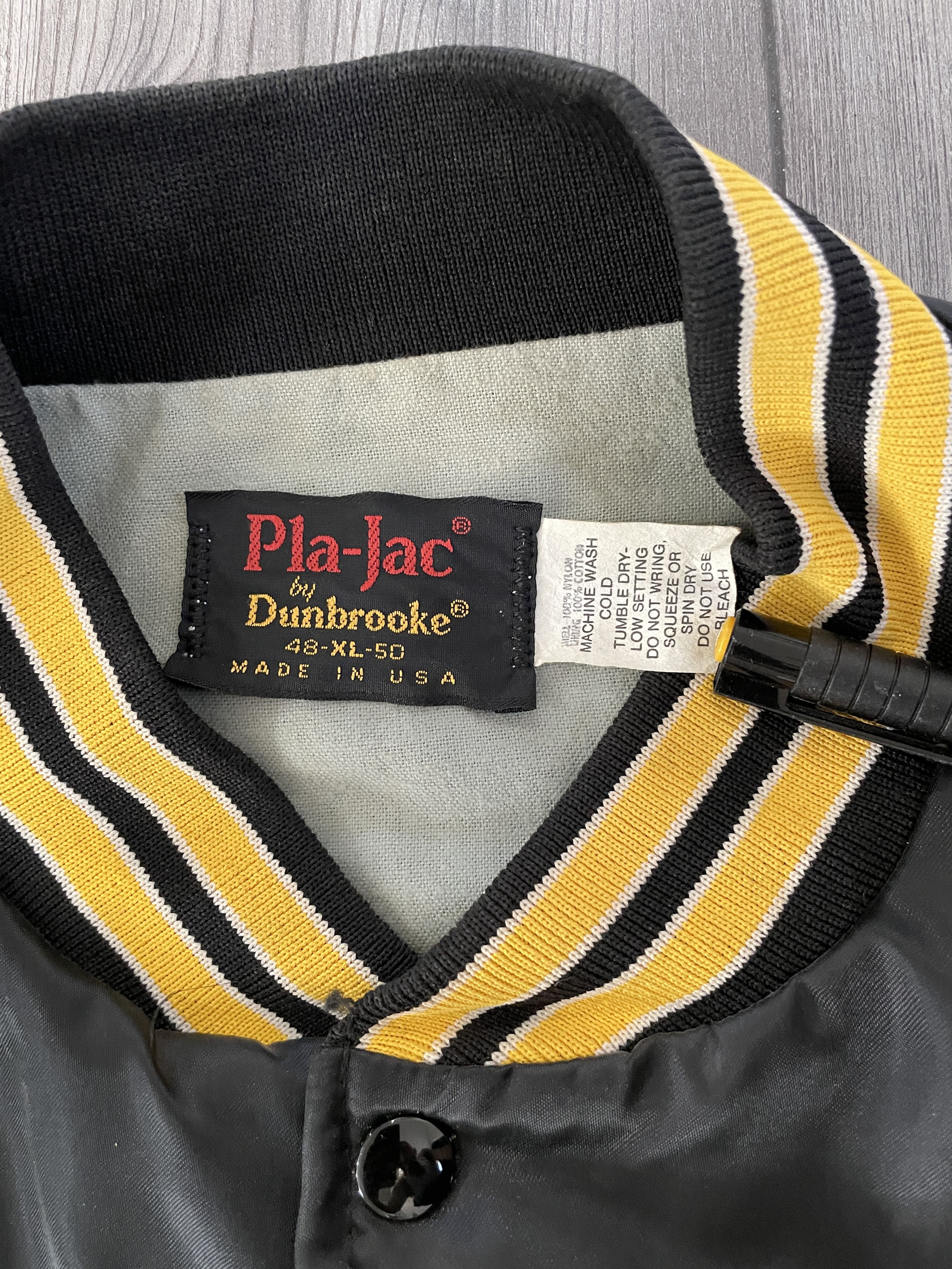 Other Vintage Pla-Jac Black and Yellow Varsity Construction Jacket Size US XL / EU 56 / 4 - 4 Thumbnail