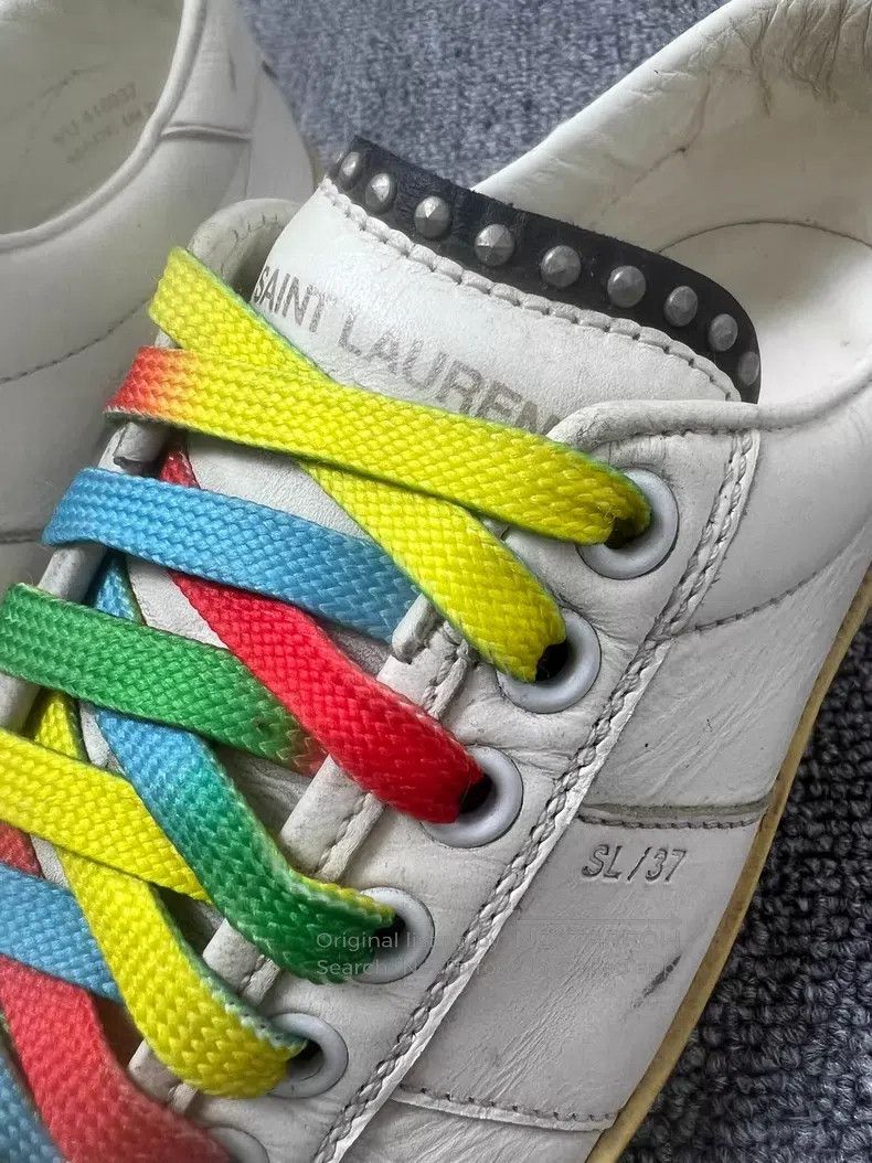 Saint Laurent Paris Saint Laurent Paris Rainbow Shoelaces Distressed Rivet Boa Size US 5.5 / IT 35.5 - 6 Thumbnail