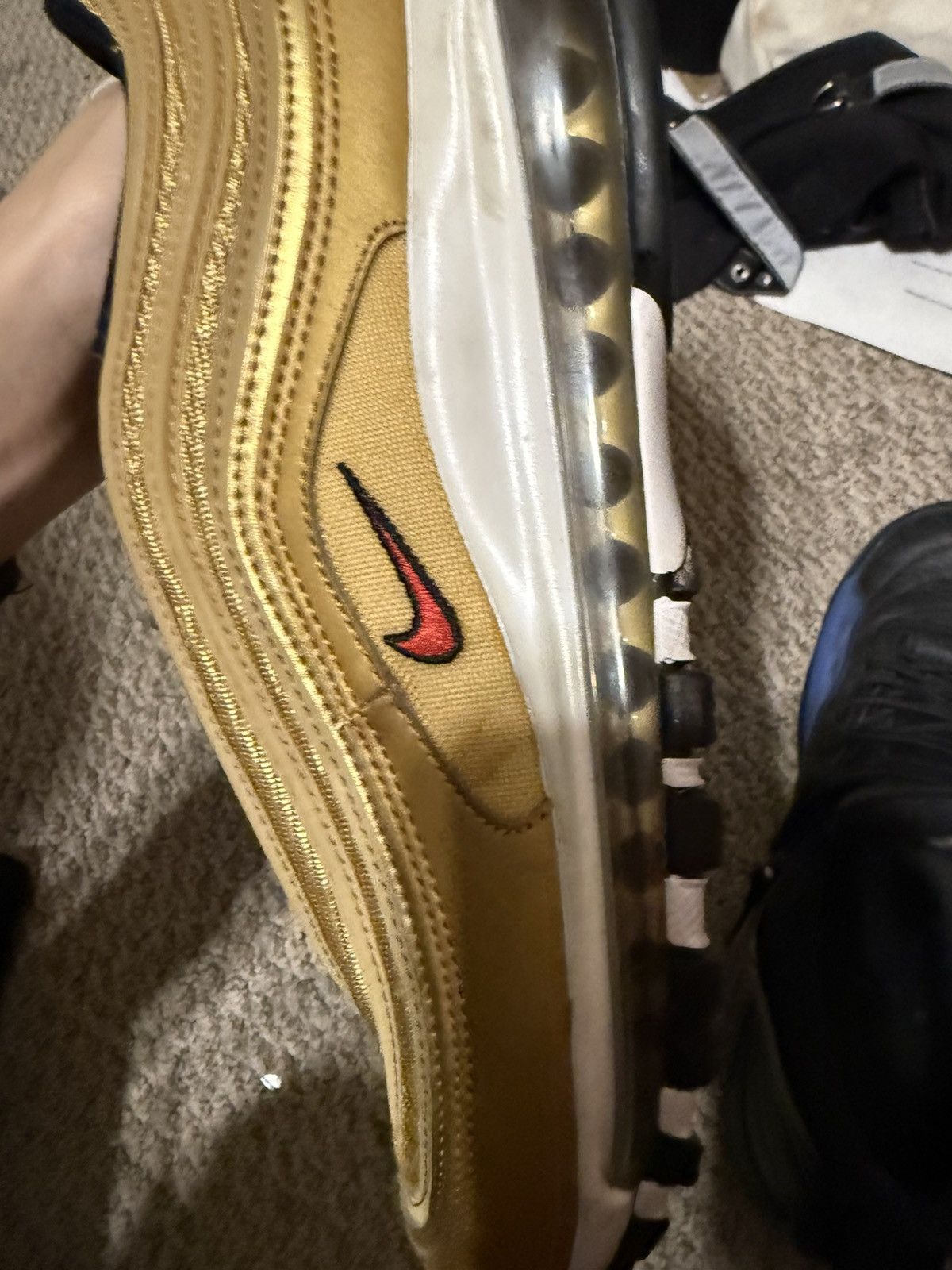 Nike Nike Air Max 97 OG Metallic Gold 2023 🏆⭐️ Size US 10 / EU 43 - 13 Thumbnail