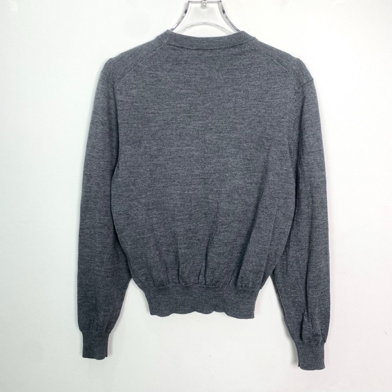 Balenciaga [Balenciaga] Logo-Embroidered Crewneck Knit Sweater 34 Grey Size XXS / US 00 / IT 34 - 6 Thumbnail