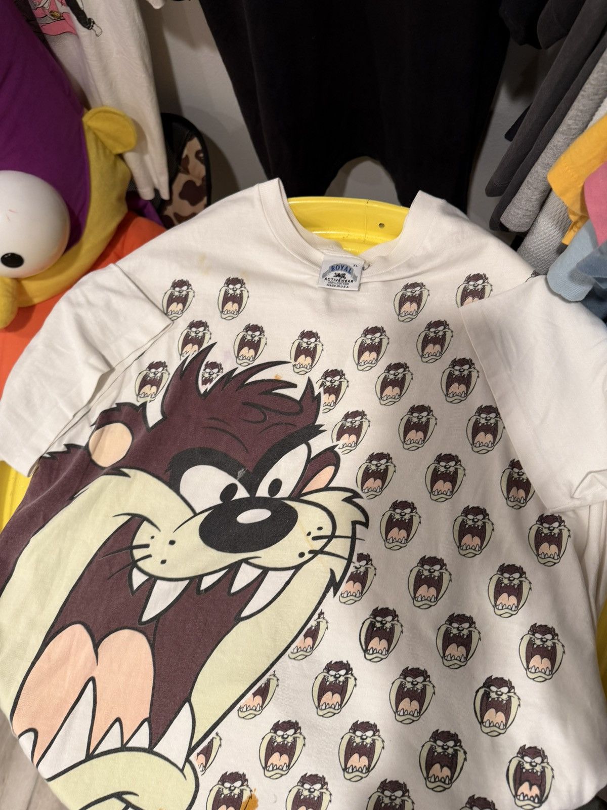 Vintage 1990s Tasmanian devil looney Tunes single stitch T-shirt Size US M / EU 48-50 / 2 - 2 Thumbnail