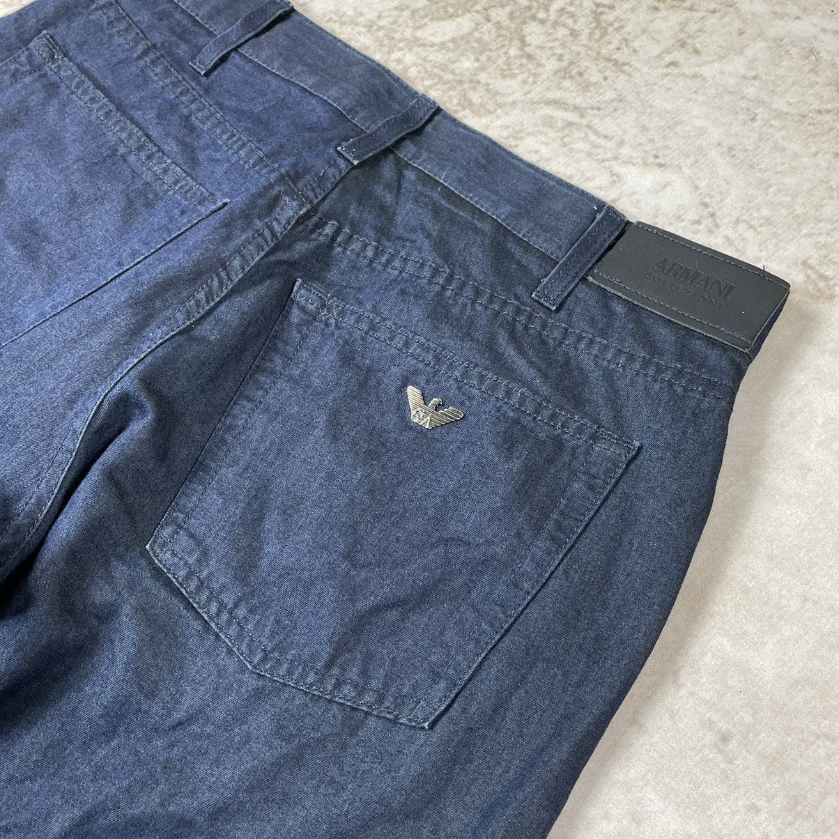 Armani × Giorgio Armani Armani Collezioni Italy Real Baggy Mettalic Logo Pants Size US 32 / EU 48 - 15 Thumbnail