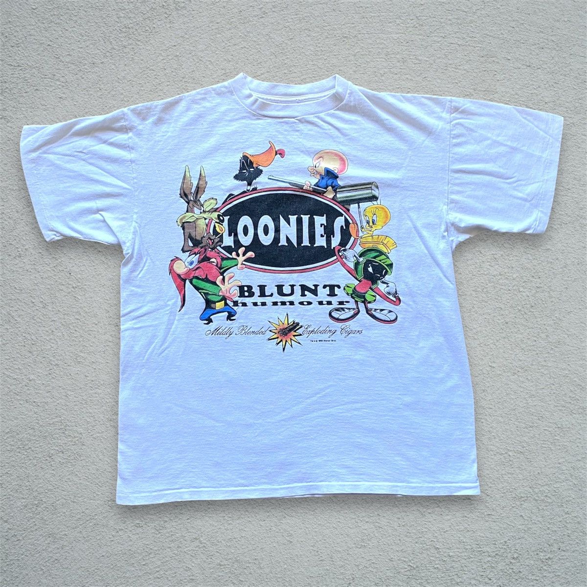 Delta Vintage 1992 Looney Toons Blunt Cigar Parody Tee Shirt 90s Size US XL / EU 56 / 4 - 2 Thumbnail
