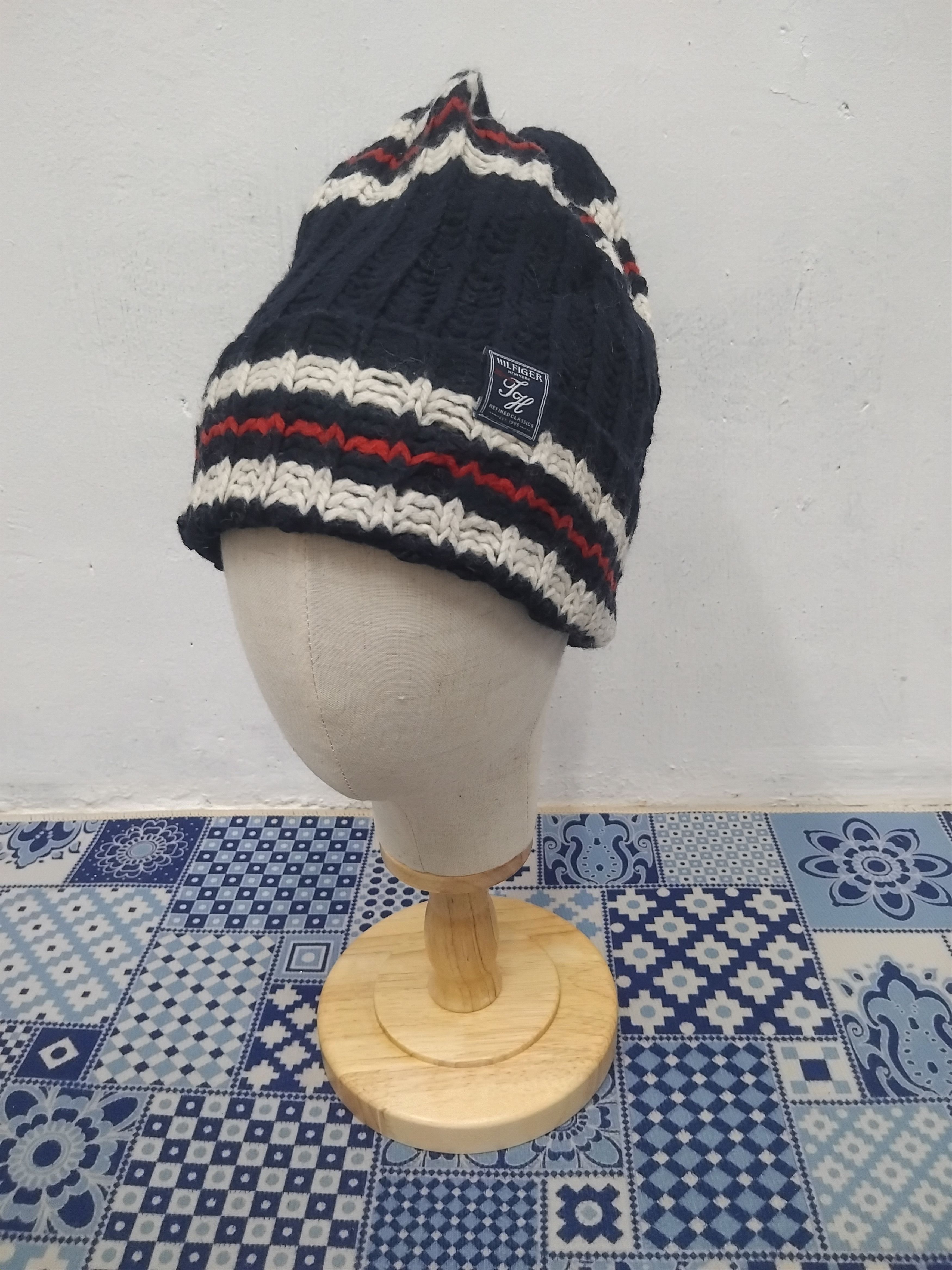Tommy Hilfiger 💥Tommy hilfiger blue red beanie Size ONE SIZE - 1 Thumbnail