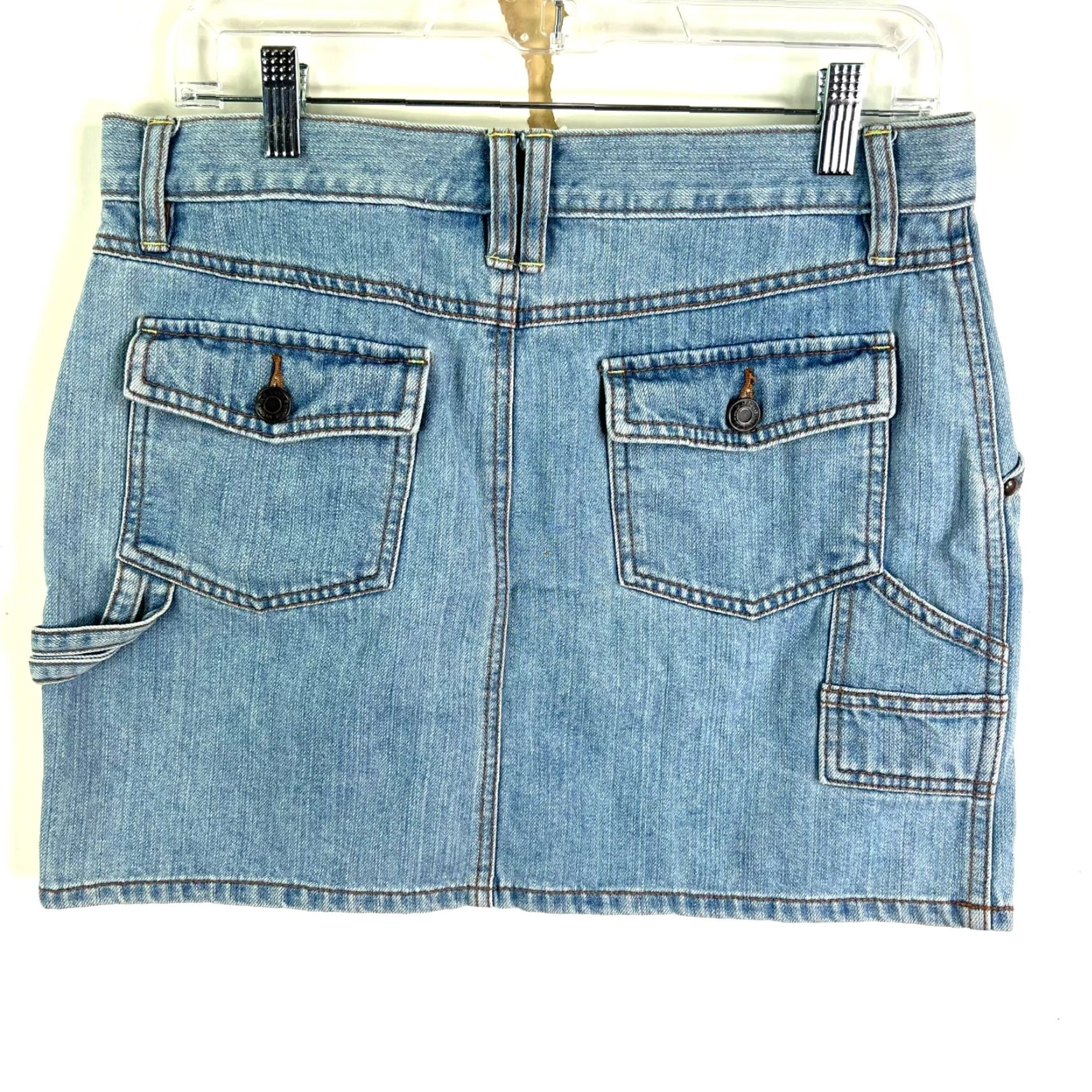 Old Navy Old Navy Skirt Womens 8 Blue Denim Carpenter Mini Size 30" / US 8 / IT 44 - 4 Thumbnail
