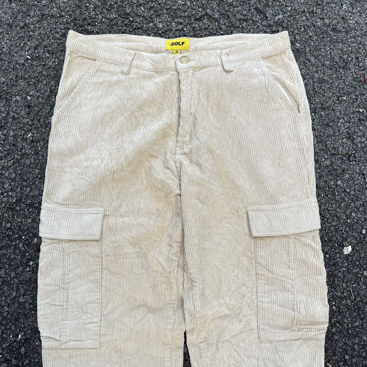 Golf Wang Golf Wang Cargo Corduroy Cream Pants Size US 32 / EU 48 - 3 Thumbnail