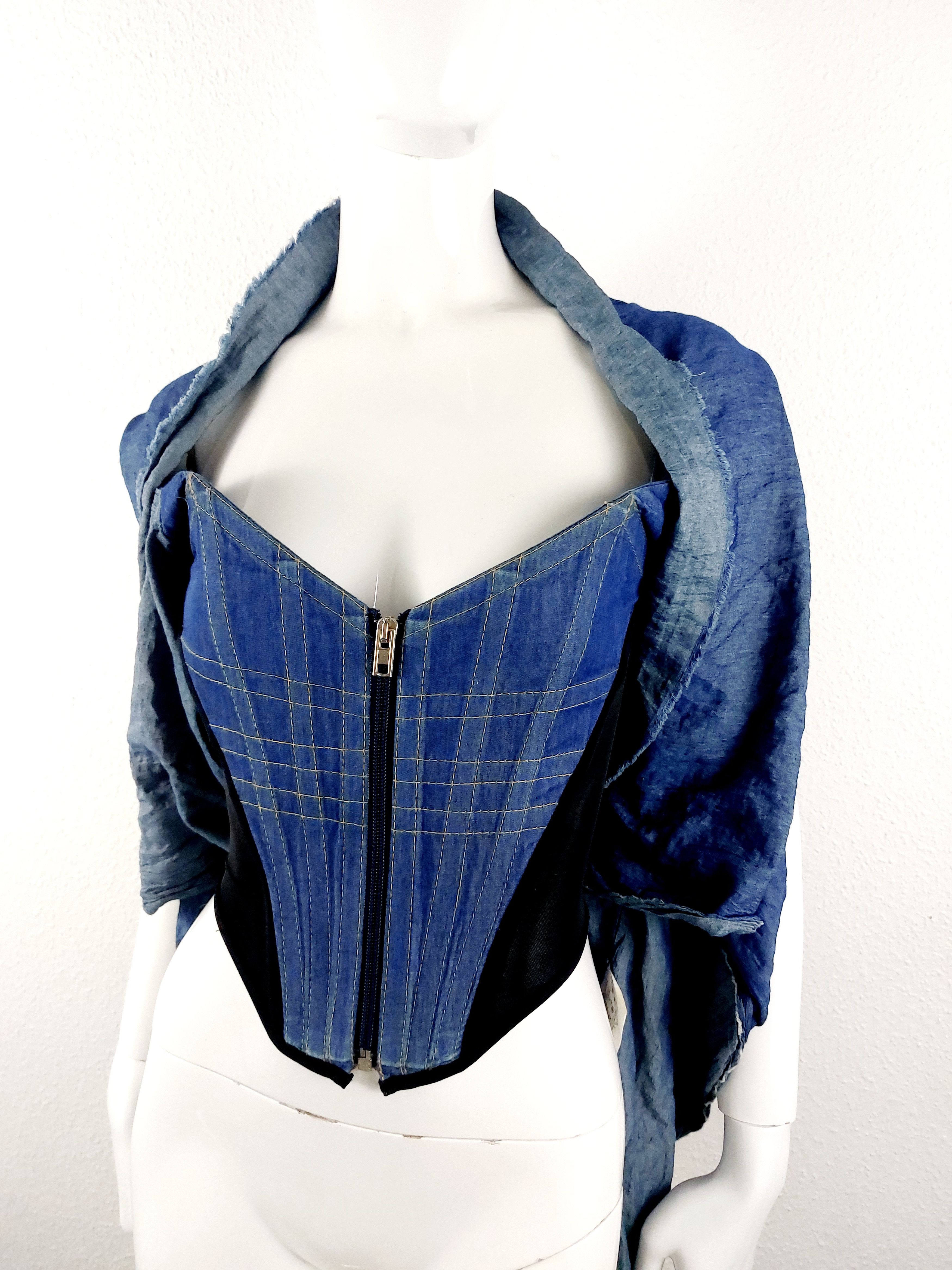 Vivienne Westwood Plein Sud Faycal Amor Leather Cuir Patchwork Corset Bustier Size M / US 6-8 / IT 42-44 - 10 Thumbnail