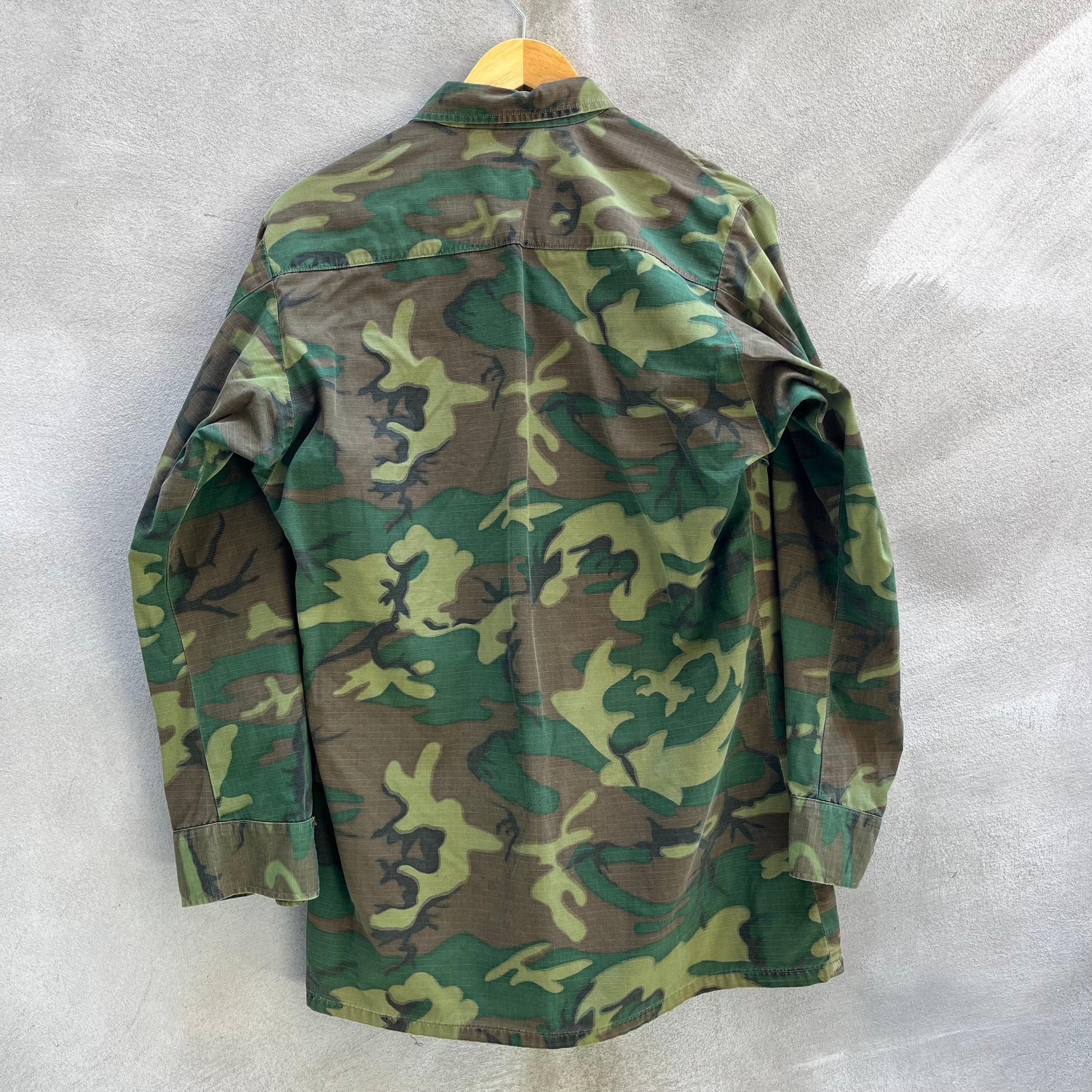 Vintage 60's USMC ERDL Camo Slant Pocket Jungle Jacket Size US L / EU 52-54 / 3 - 2 Thumbnail