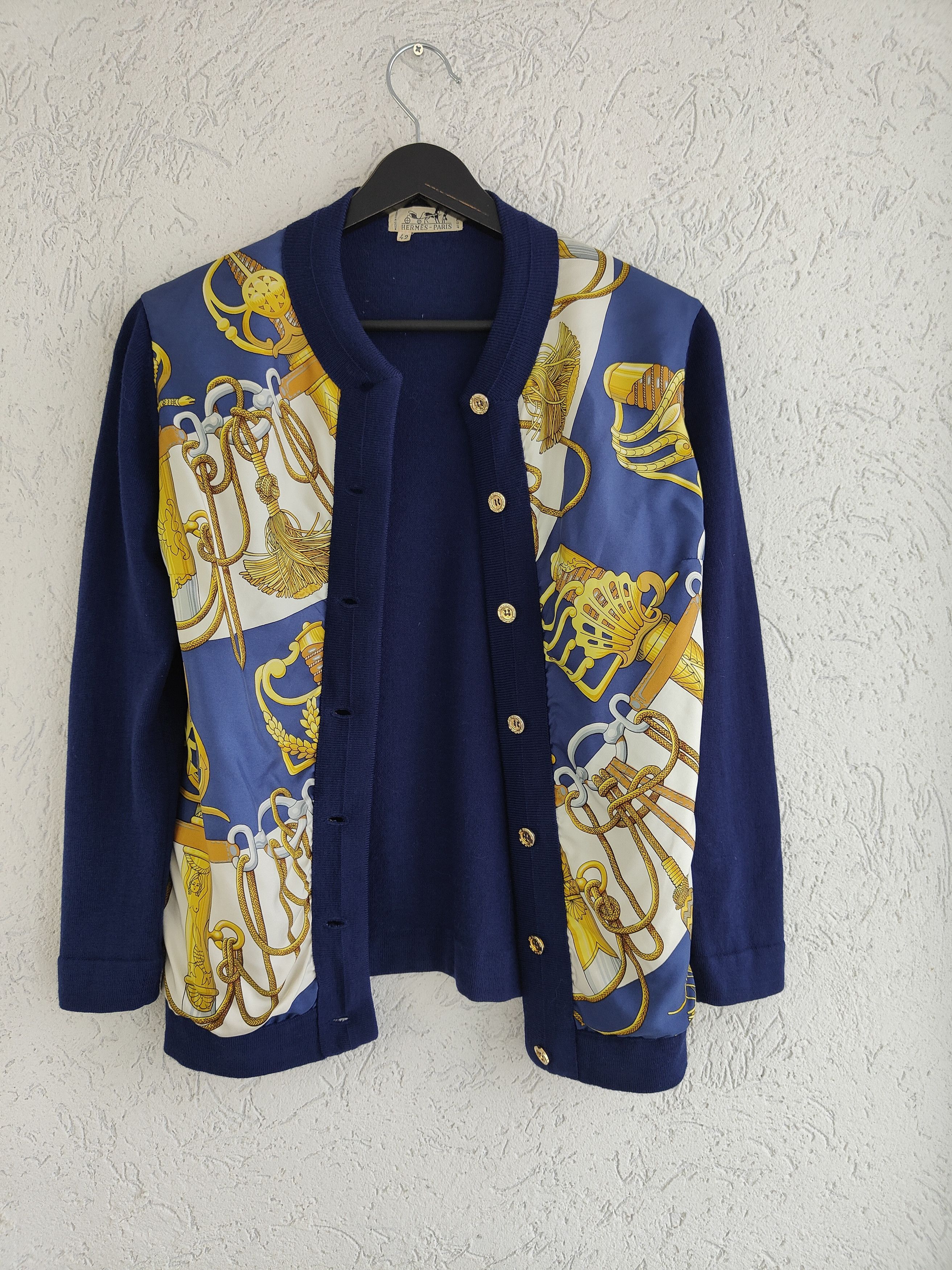 Hermes Hermes Paris Vintage Silk Cardigan Cliquetis Size S / US 4 / IT 40 - 5 Thumbnail