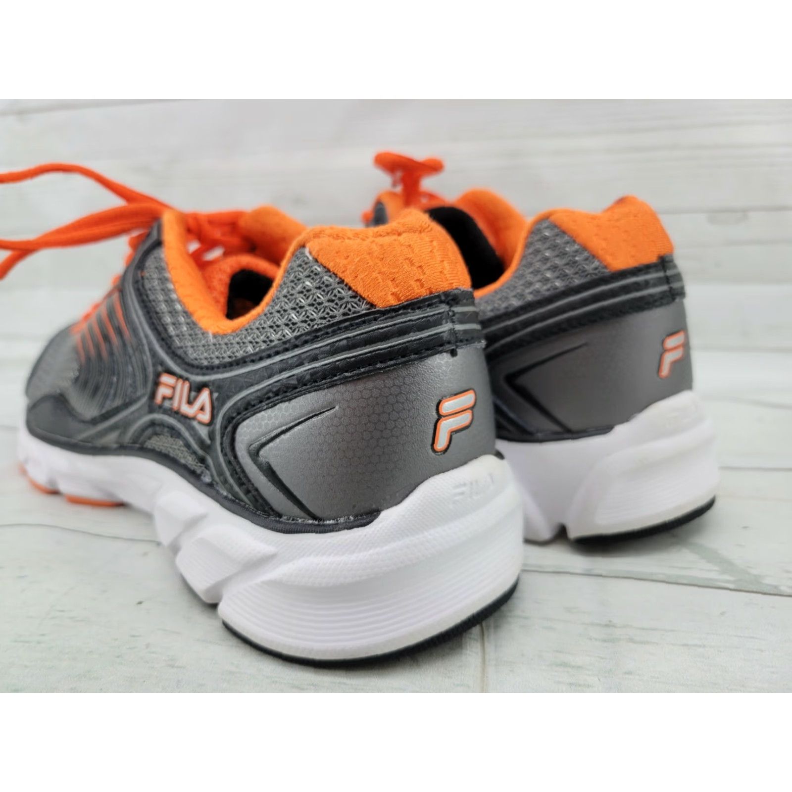 Fila FILA Sneaker Men’s 11.5 Gray Orange 1SR20952-054 Running Memory Foam Cross Training Low Top Size US 11 / EU 44 - 6 Thumbnail