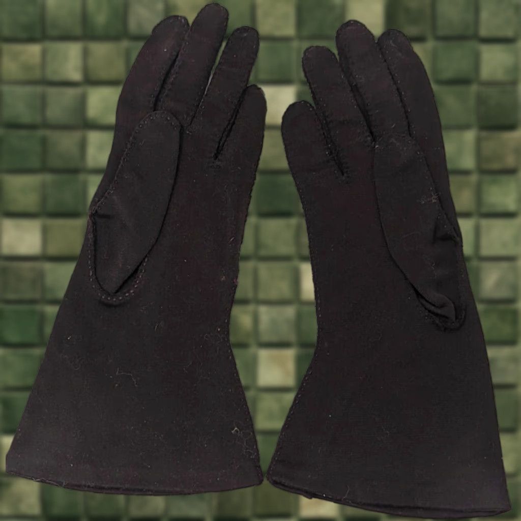 Vintage VINTAGE Van Raalte Chocolate Brown Nylon Vandoe 6 Womens Driving Gloves USA AA23 Size ONE SIZE - 1 Thumbnail