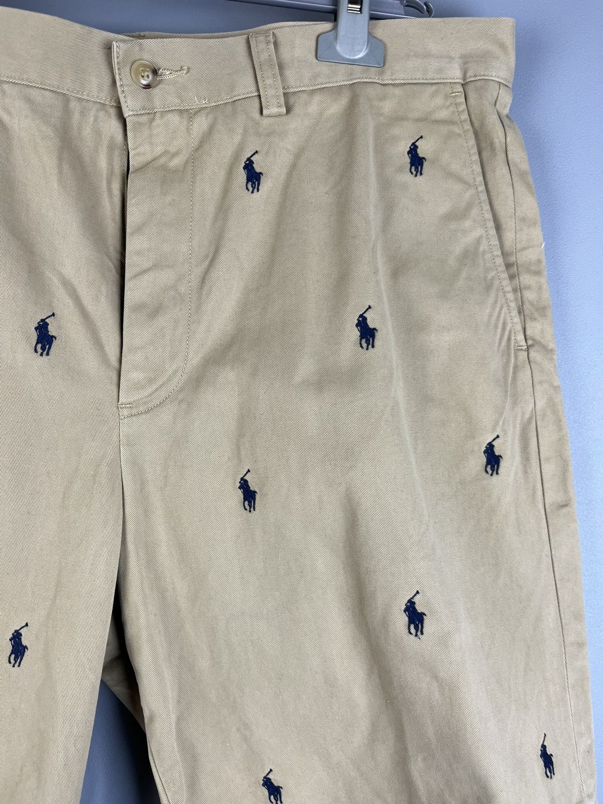 Polo Ralph Lauren Polo Ralph Lauren Pony Monogram Shorts Beige Size 35 Size US 35 - 3 Thumbnail