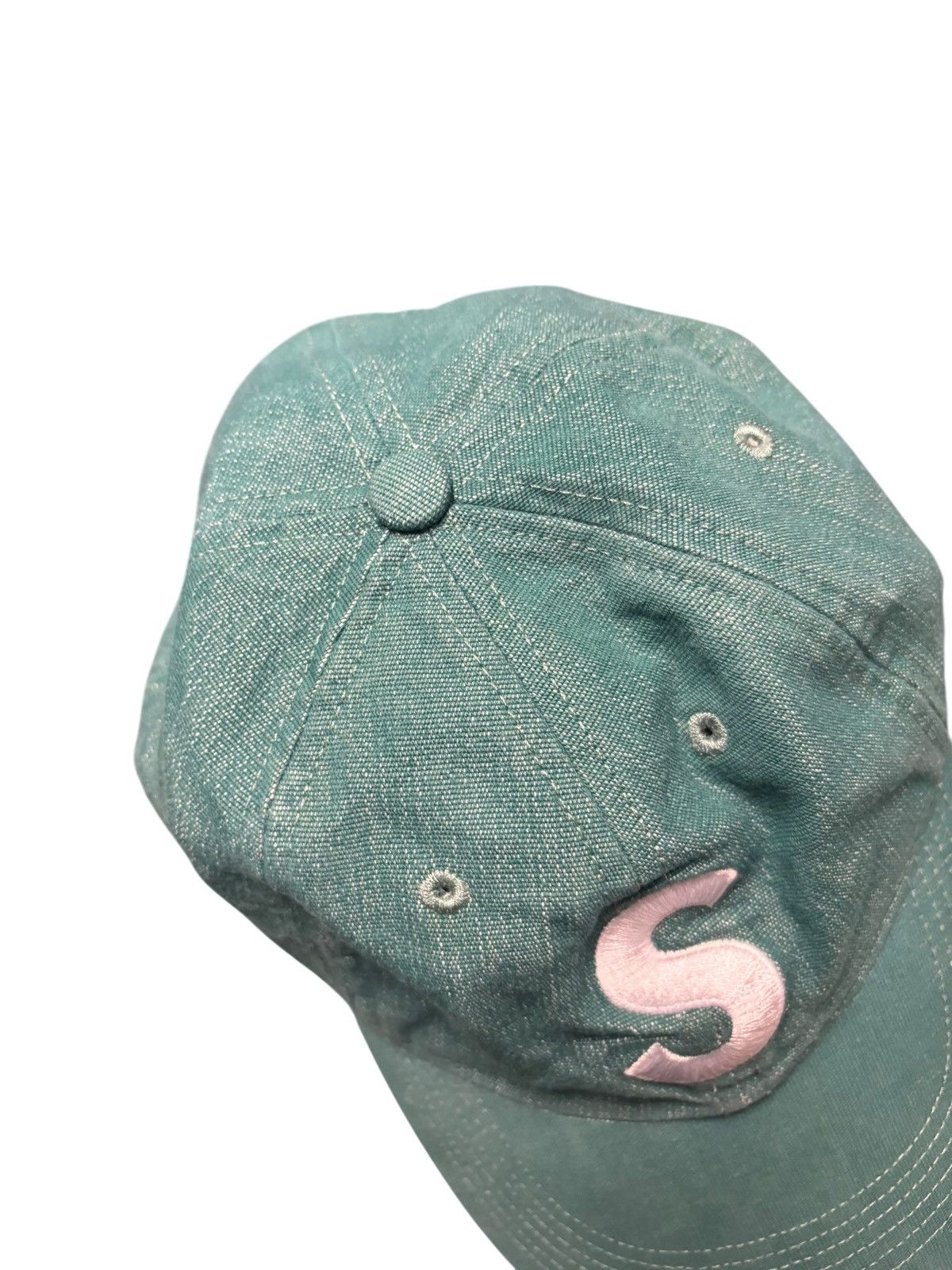 Supreme Supreme Cordura Denim S Logo 6-Panel Hat Green SS26 Size ONE SIZE - 6 Thumbnail