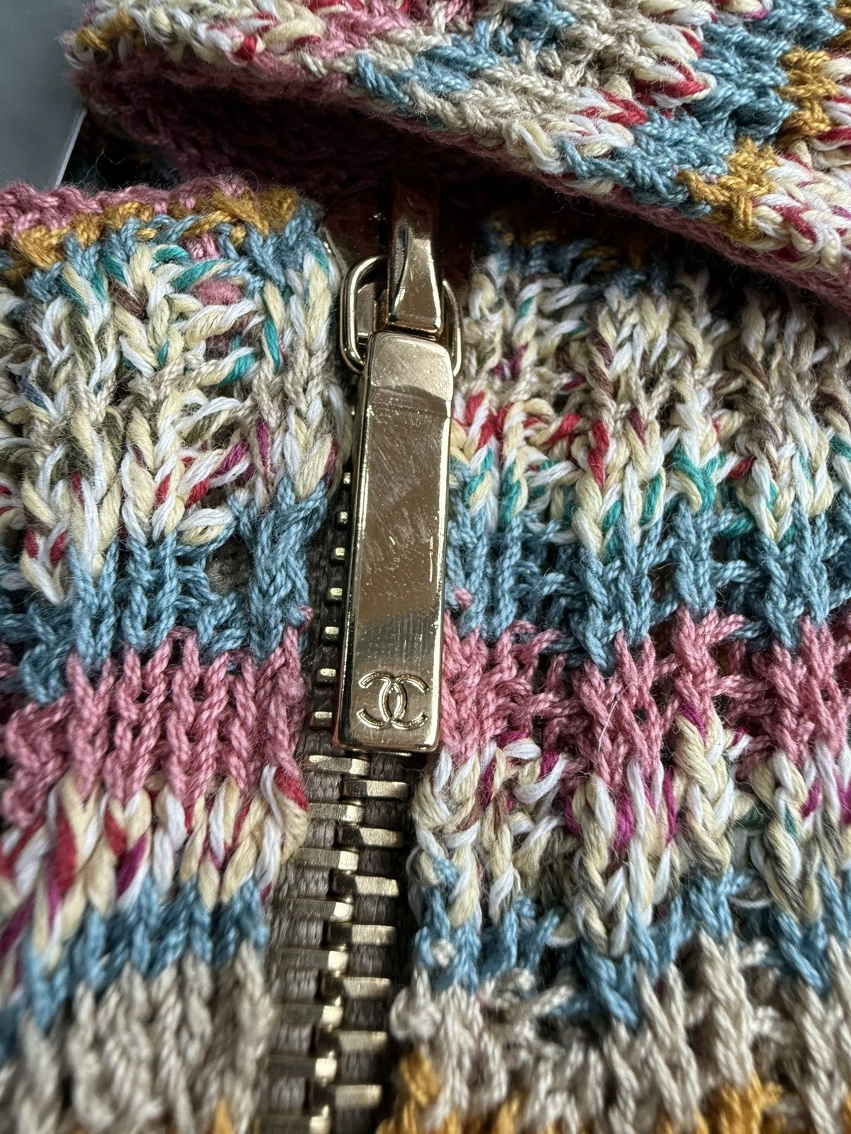Chanel Chanel - Assymetrical Knit Zip Jacket Size XS / US 0-2 / IT 36-38 - 6 Thumbnail