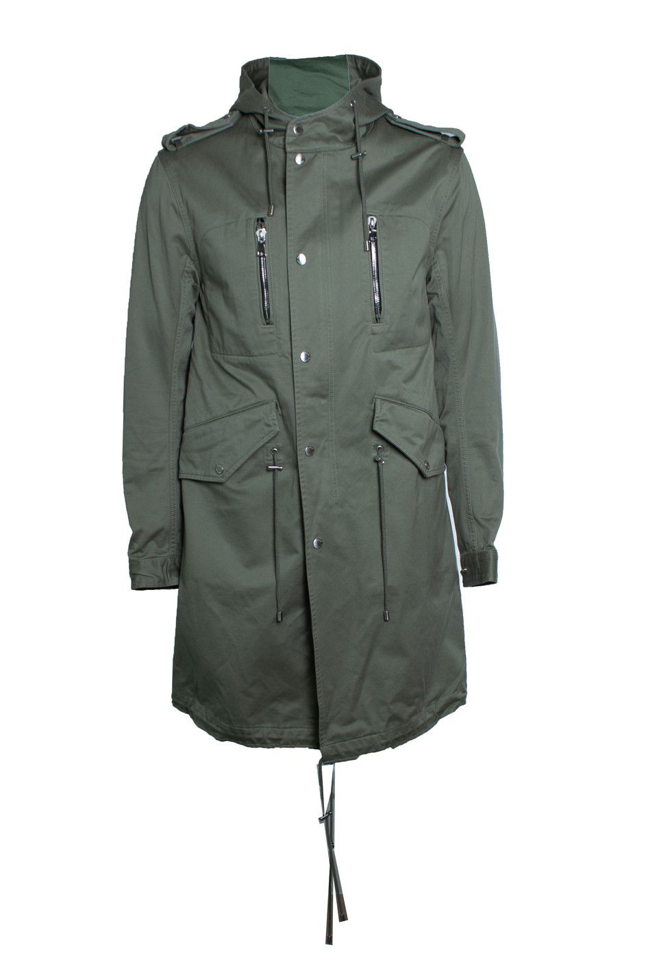 Balmain Balmain, green cotton hooded parka Size US M / EU 48-50 / 2 - 1 Thumbnail