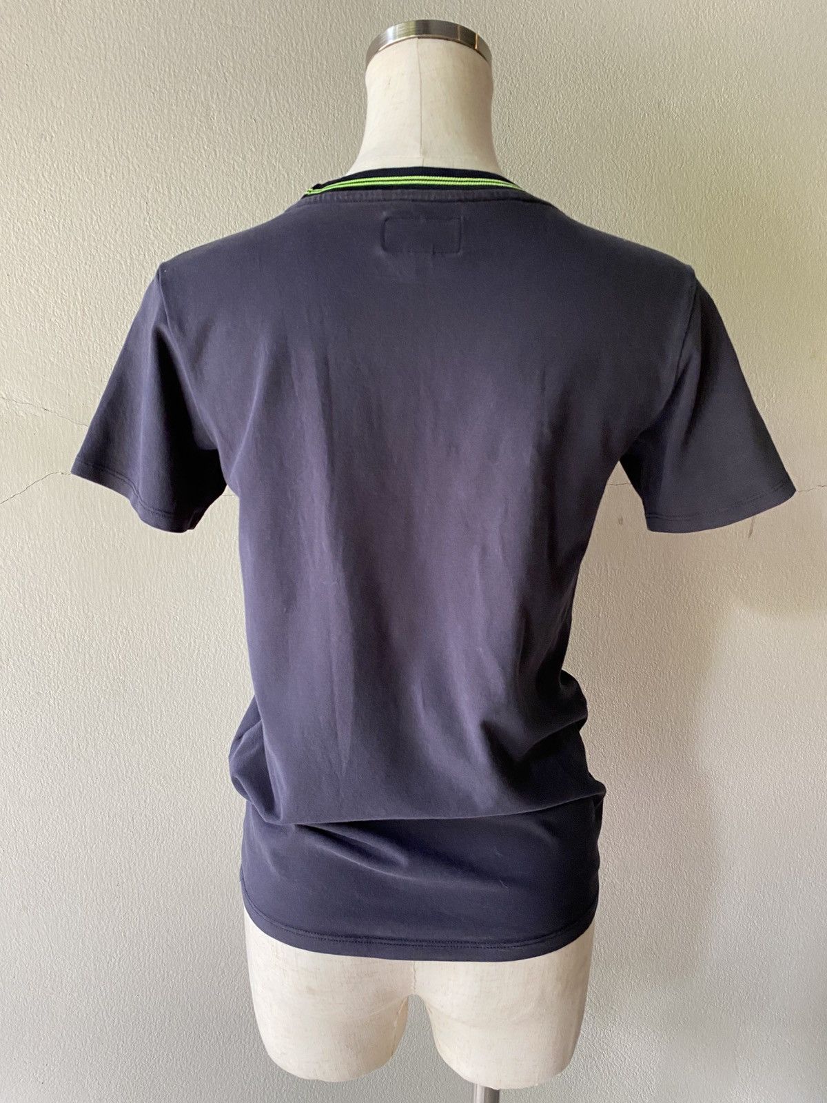 Emporio Armani Emporio Armani White T-Shirt with Green Trim Size US S / EU 44-46 / 1 - 17 Thumbnail